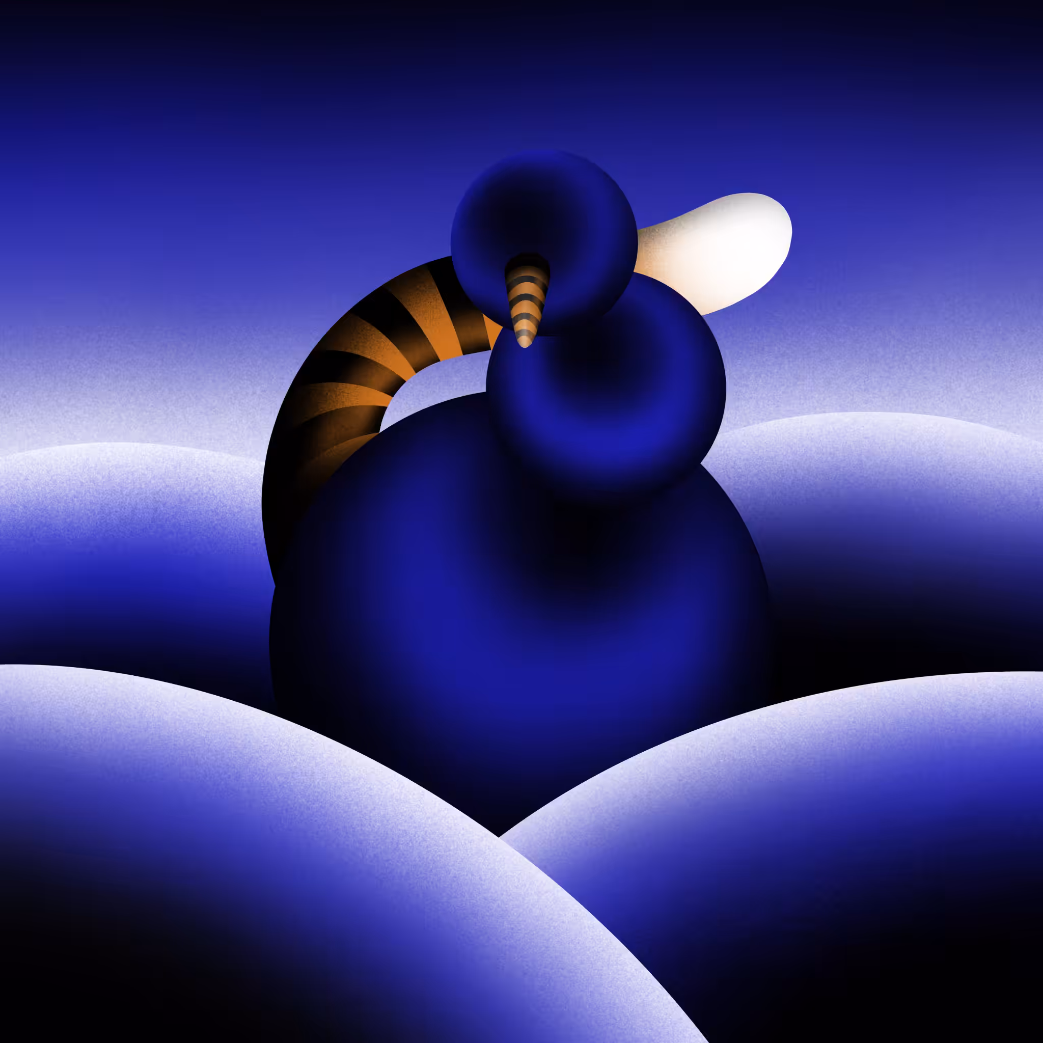 blueberry snowman