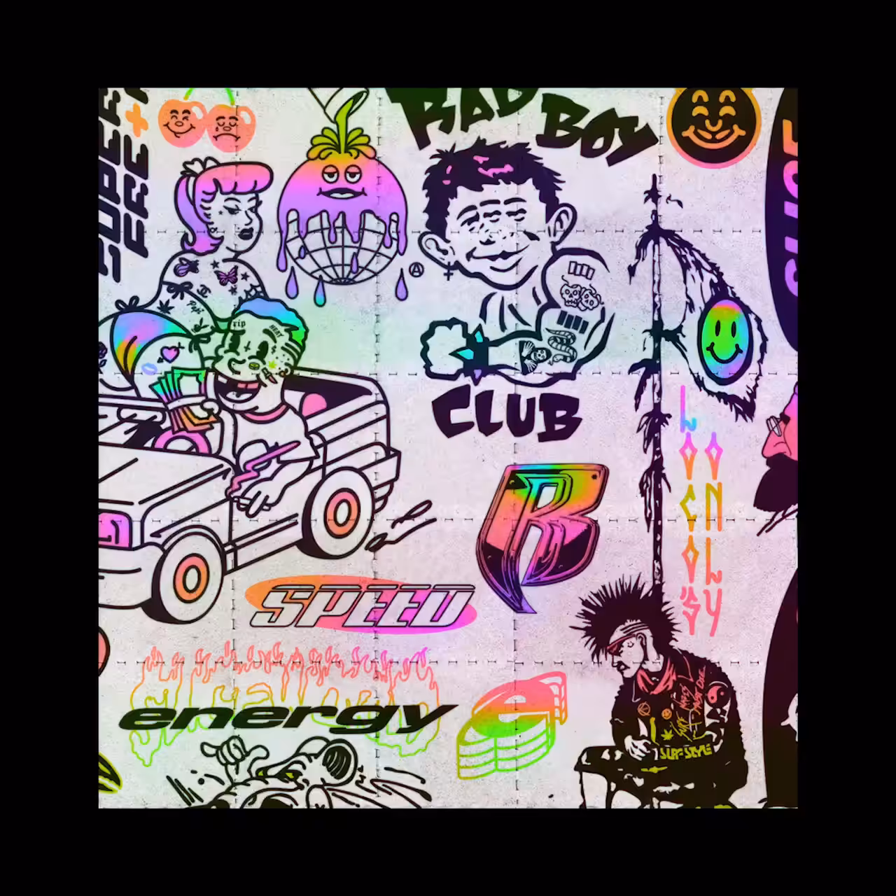3XVISIONWAVE : Beach Mold Blacklight Spin Sequence_06