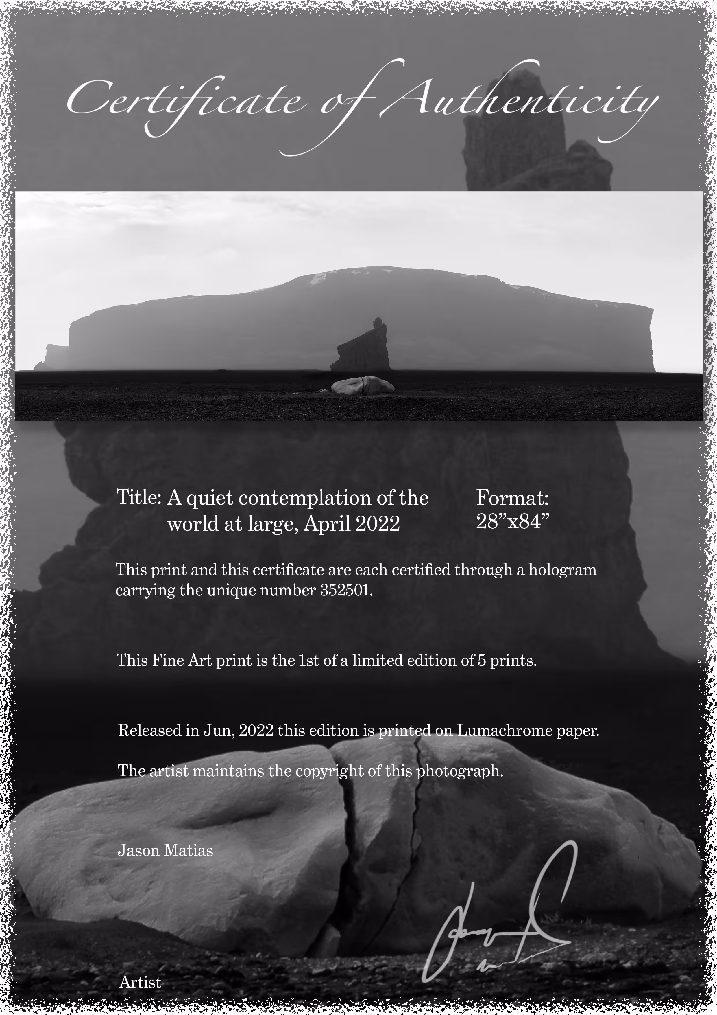 COA - A quiet contemplation of the world at large