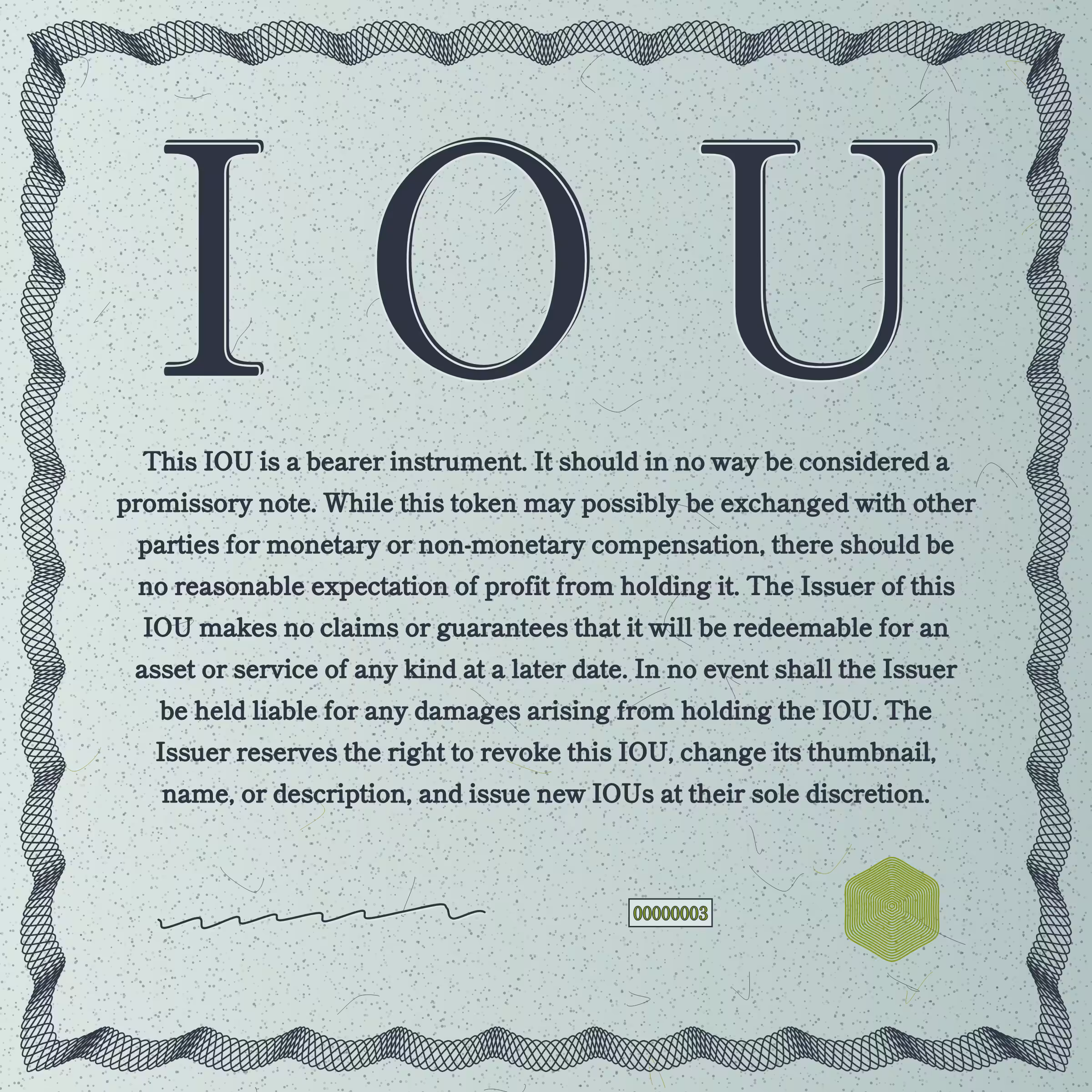 IOU #3
