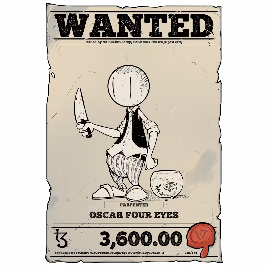 OSCAR FOUR EYES | TEZOS PIRATE 215/666