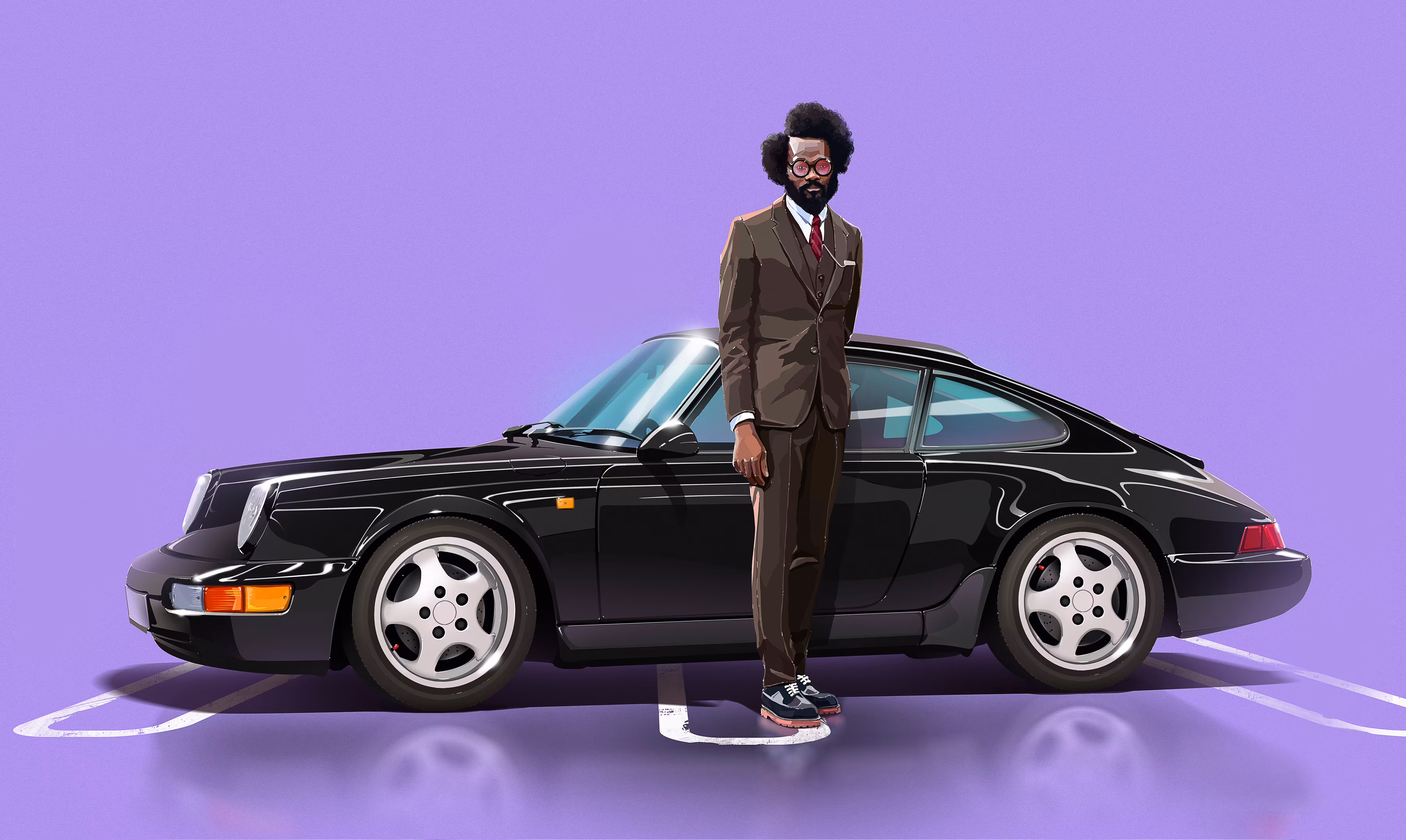 Pacifier Pacôme With 1990 Porsche 911
