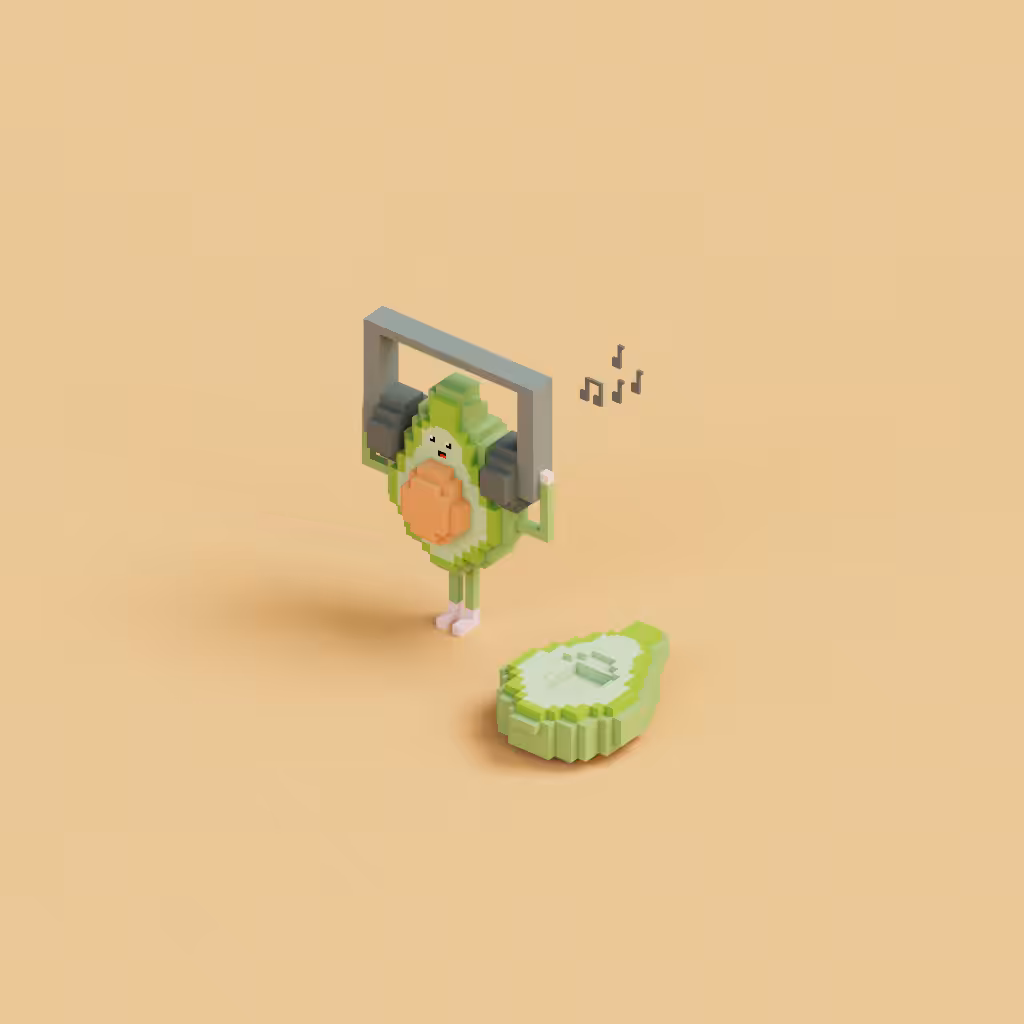 Voxel Avocado
