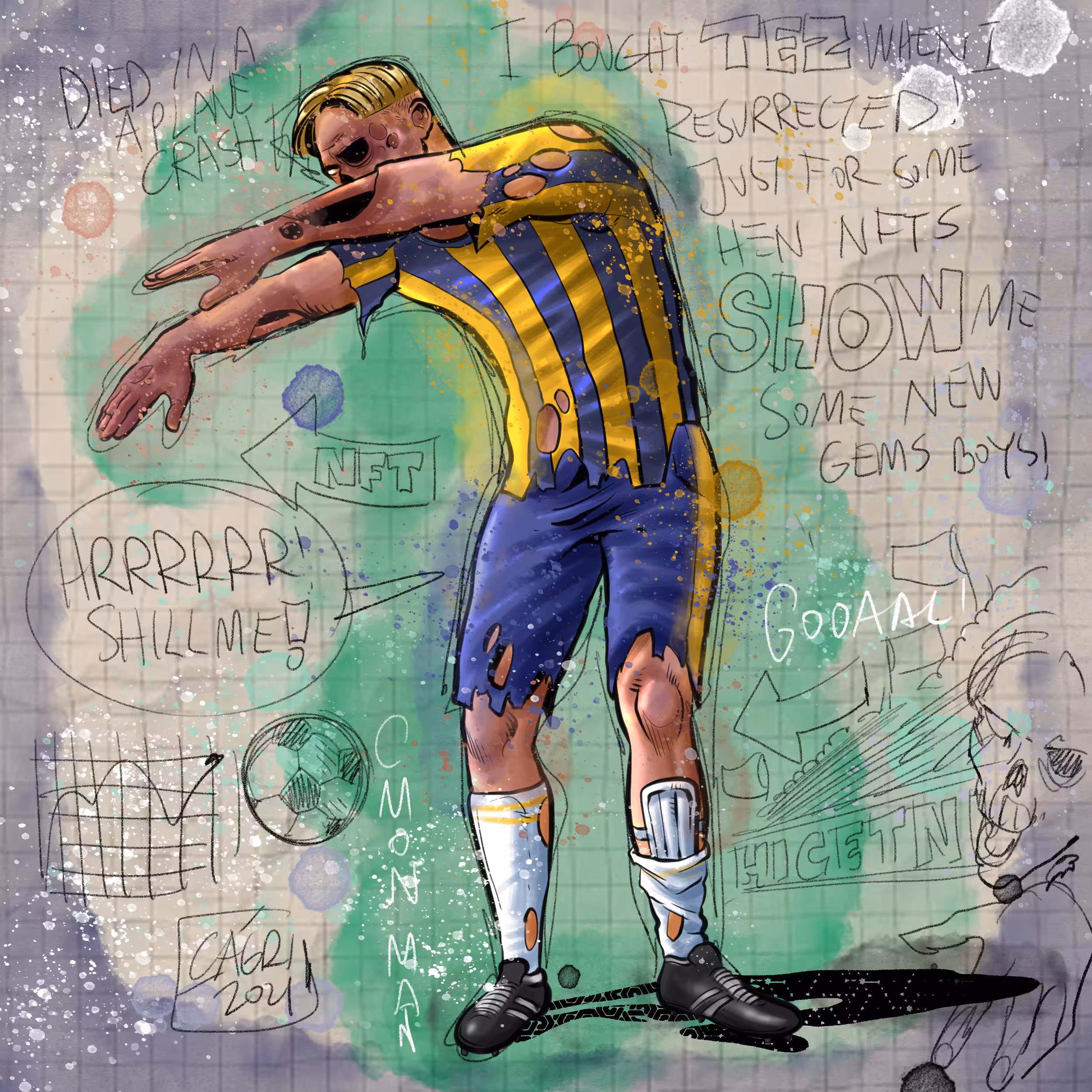 'H=N ZOMBIE$', ANIMATION FRAME #9