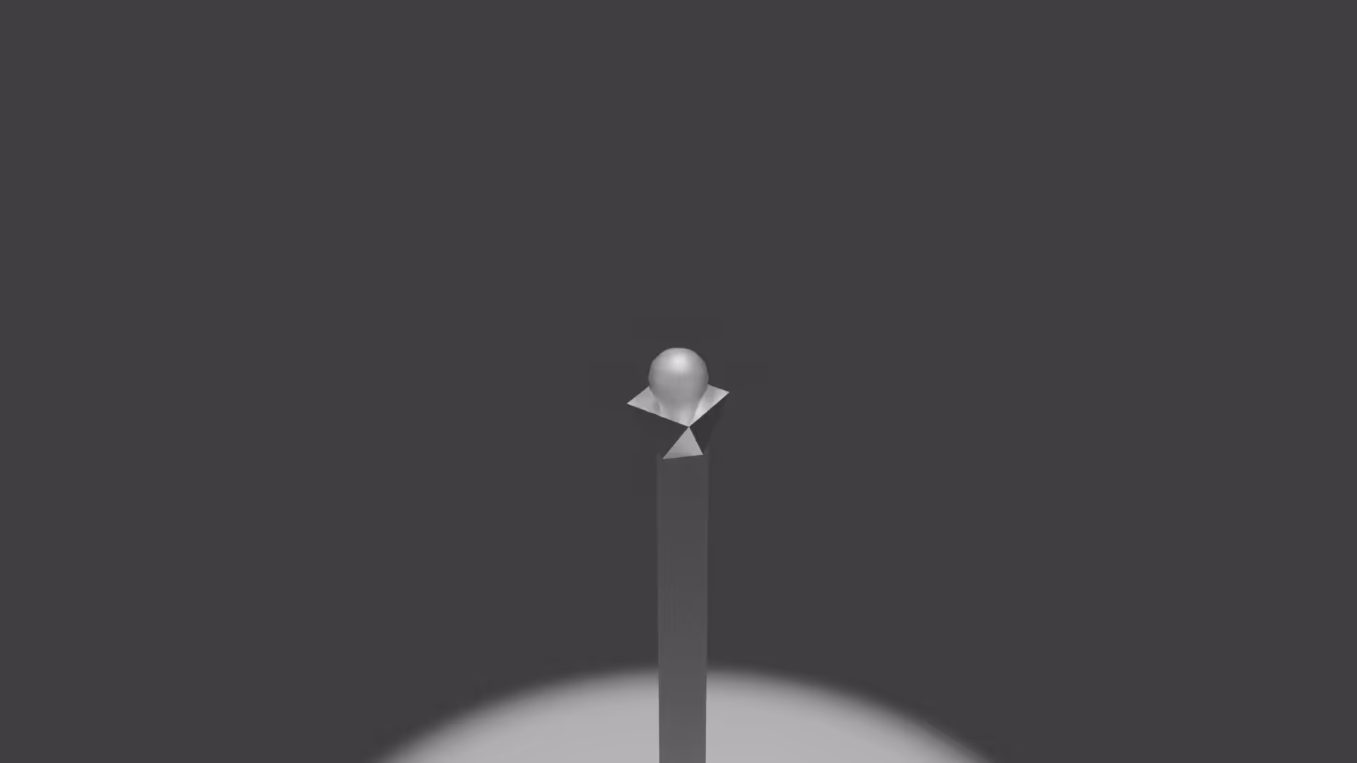 low poly lamp post in the dark
