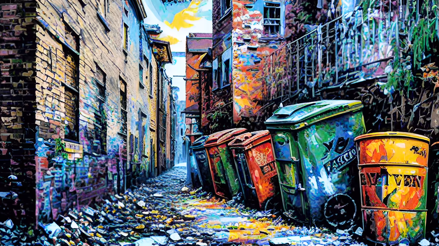 Scenic back ally trash