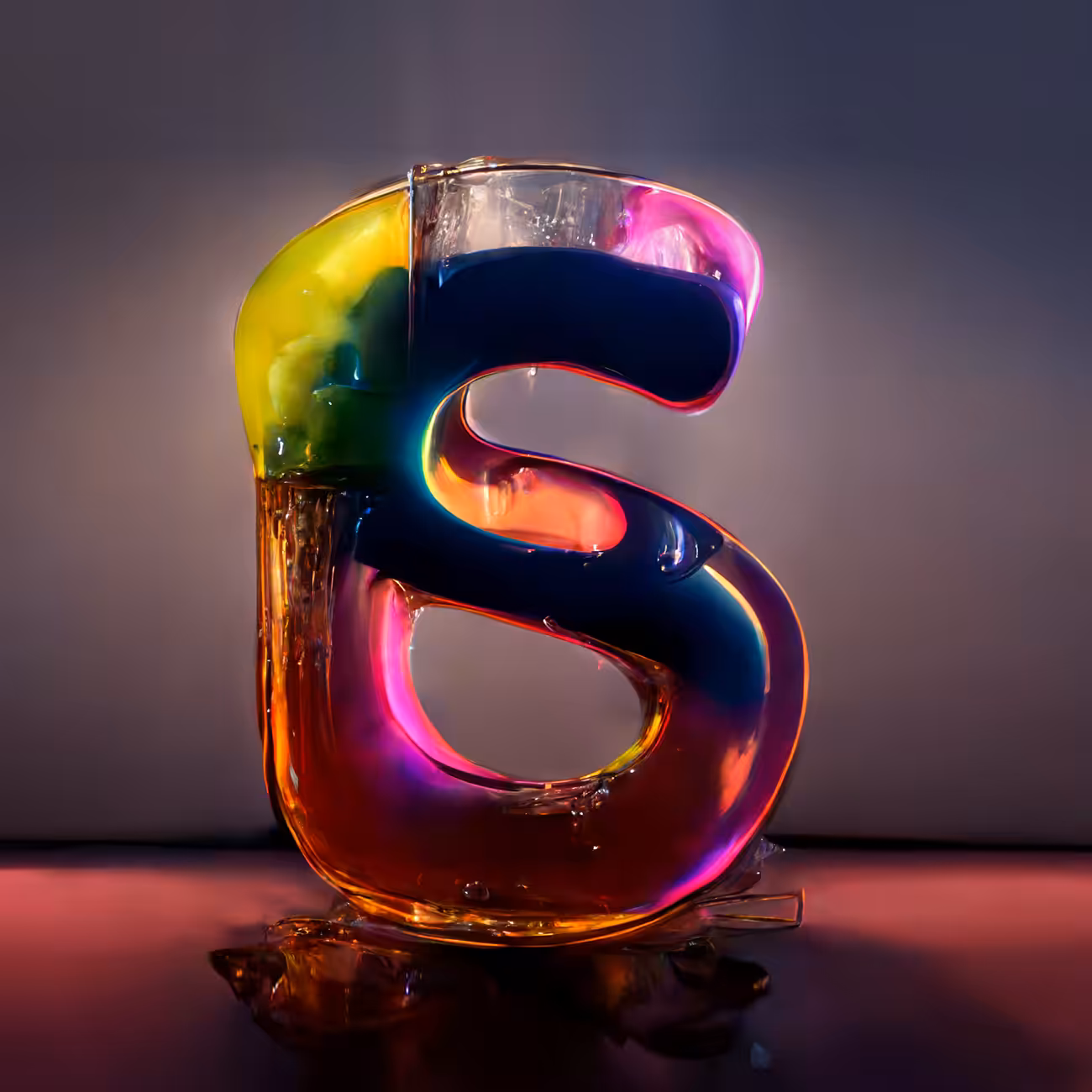 Shiny Liquid Alphabet Series - 6