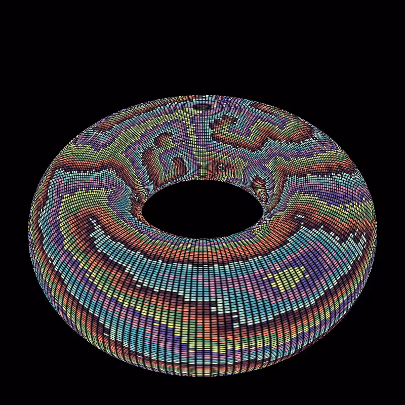 Reaction Diffusion on a Torus #12