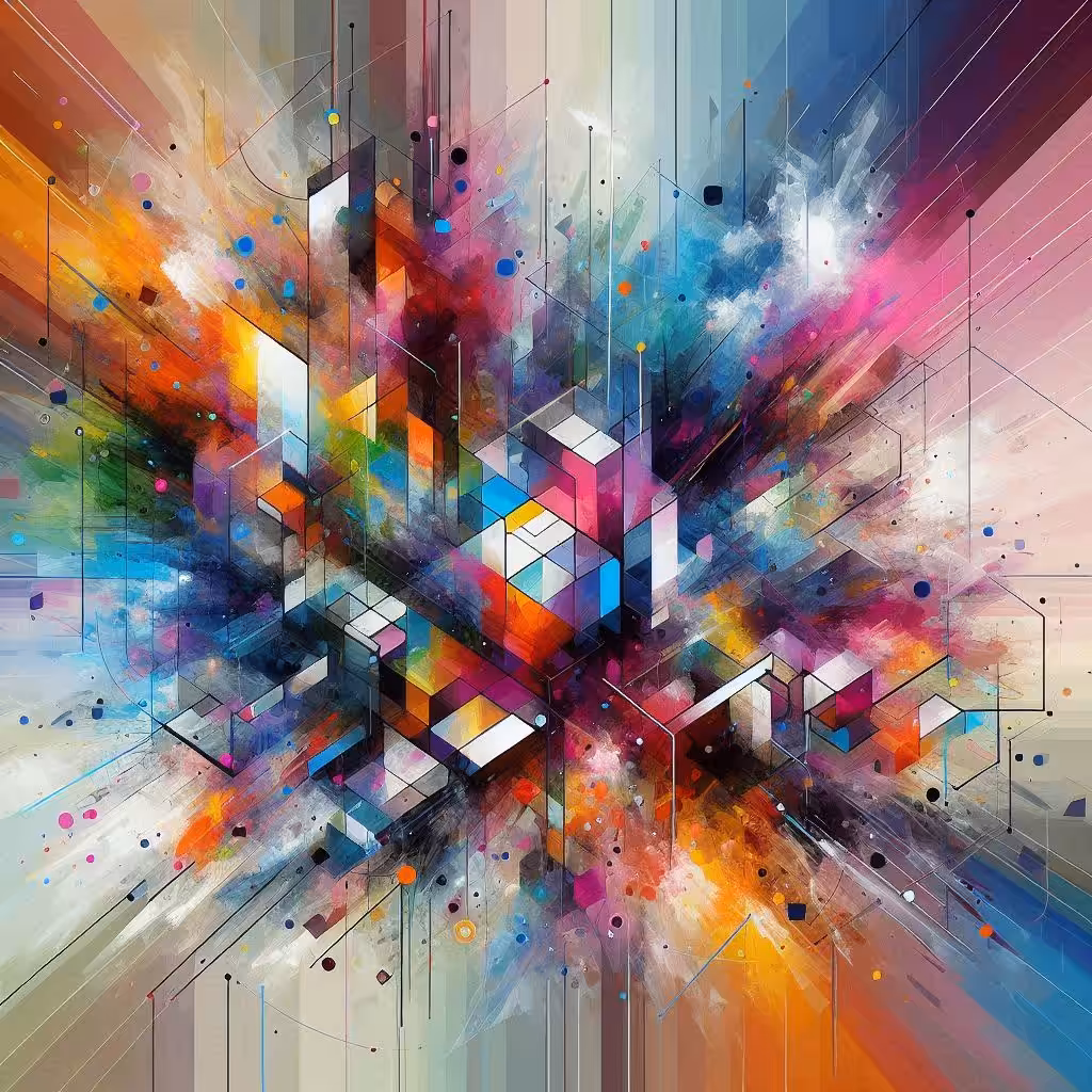 Combination of cubes and art