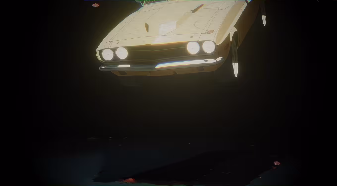 Yellow Muscle Car