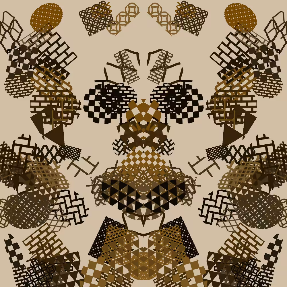Symmetrical shapes of Japanese pattern #1