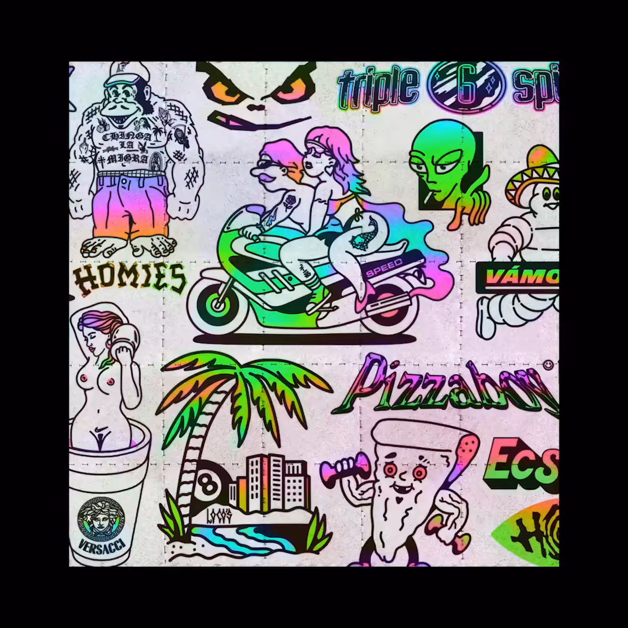 3XVISIONWAVE : Beach Mold Blacklight Spin Sequence_04