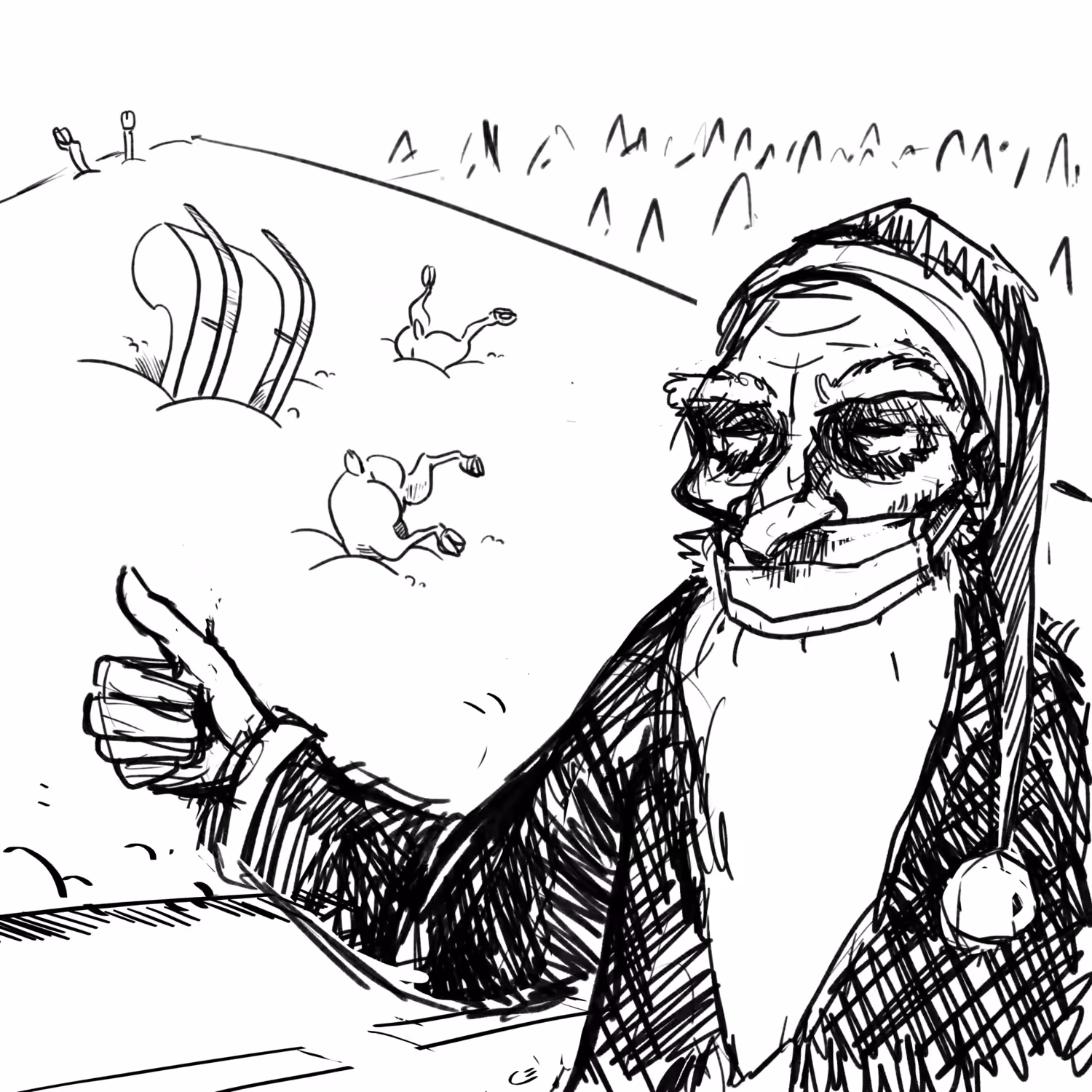 Sketch of "Pandemic Christmas - New Normality #014"