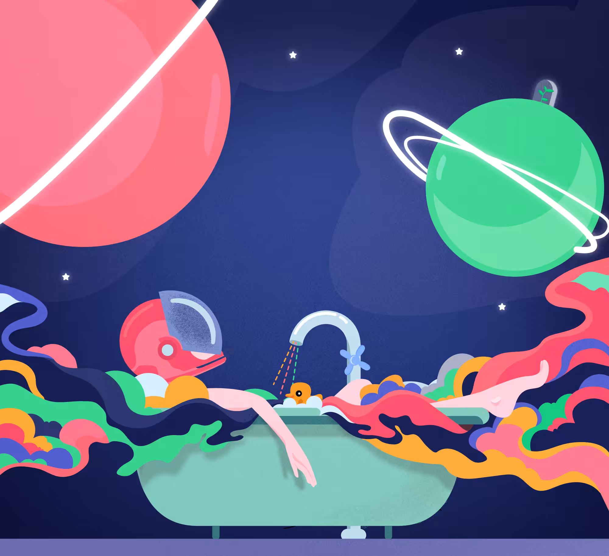 Bath in Space