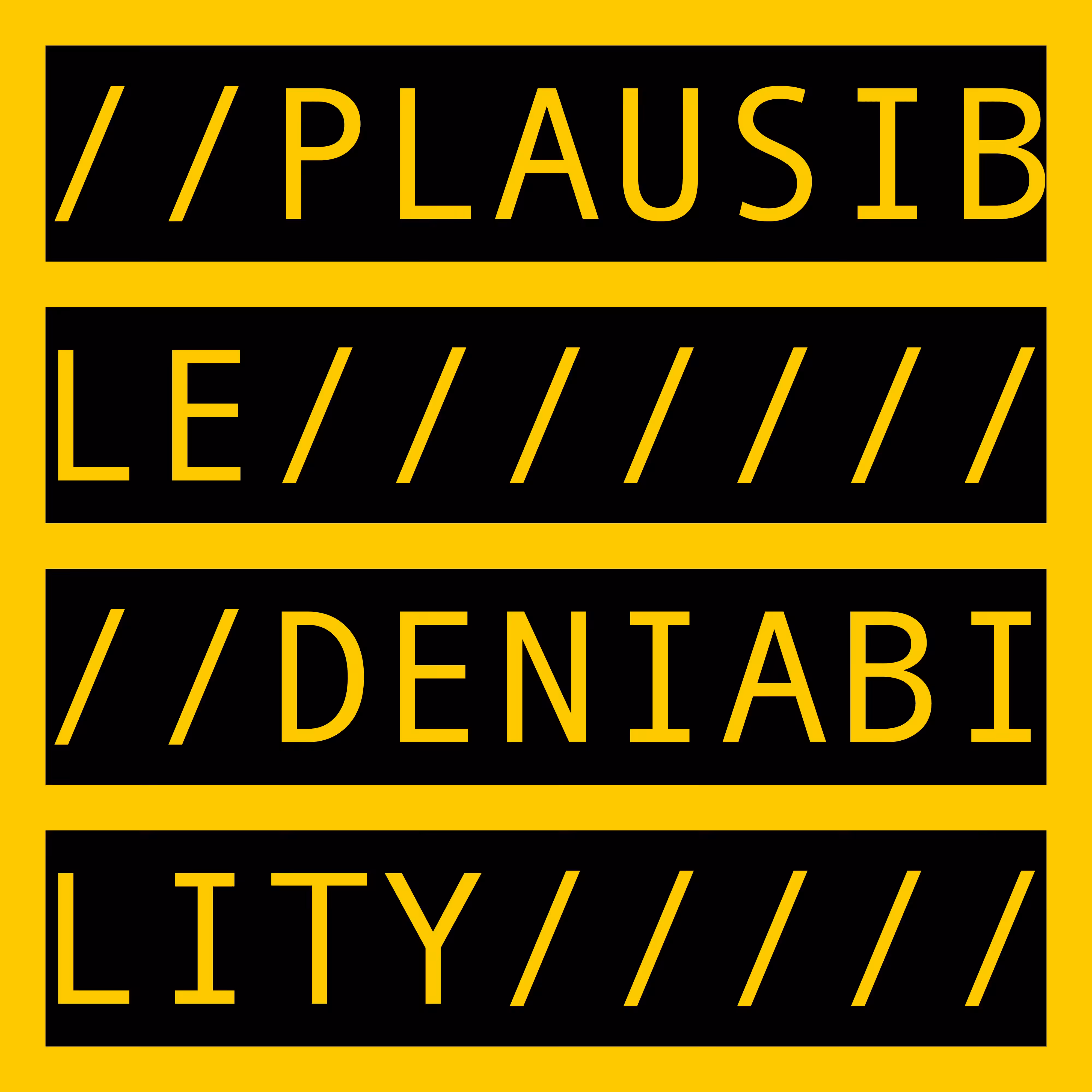 PLAUSIBLE DENIABILITY