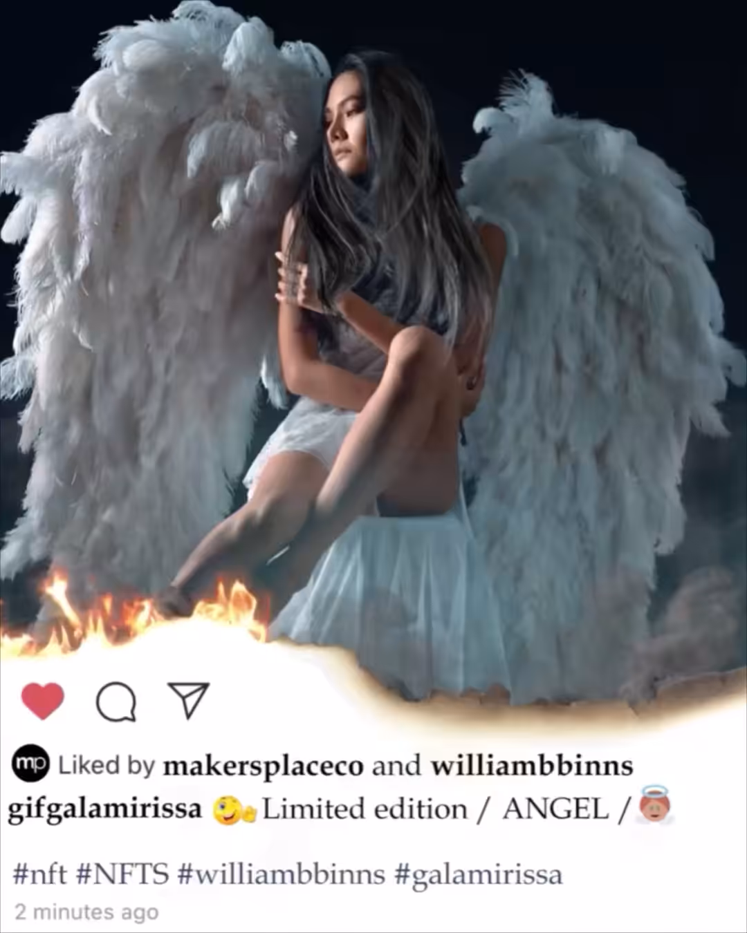 Angel On Fire "The Angel Of NFT'S #nft Burn Baby Burn"