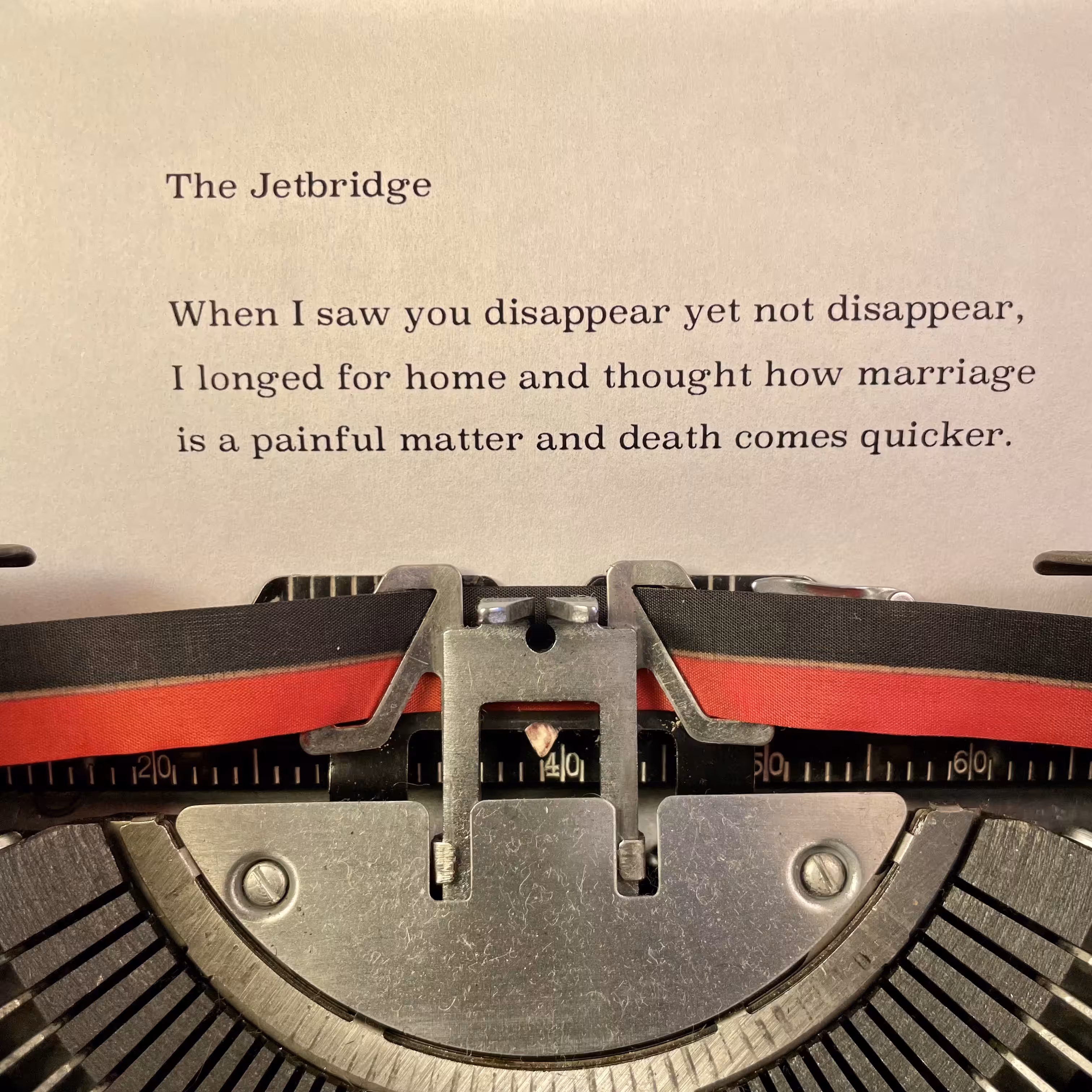 Love Poem Tercets: The Jetbridge