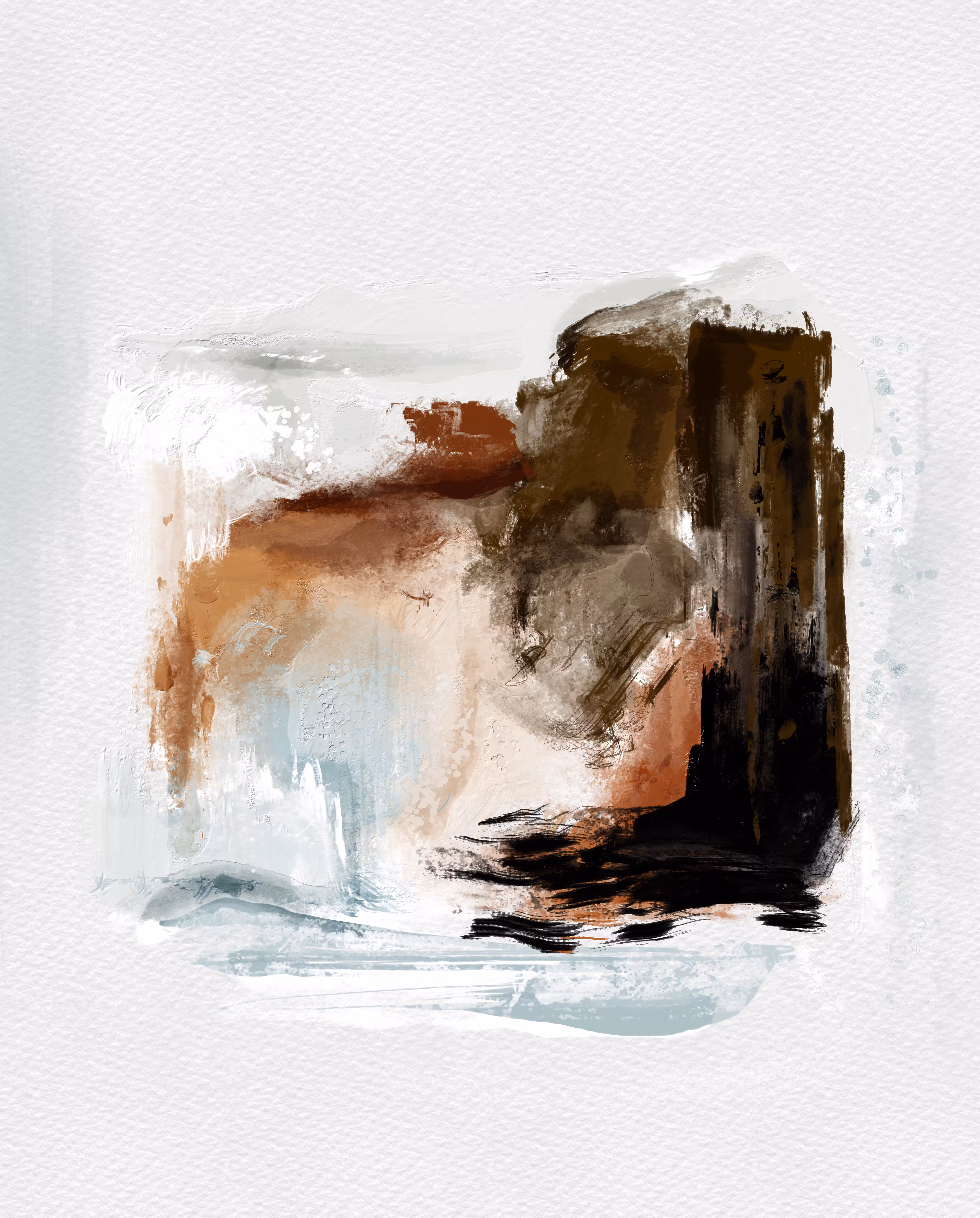 Waves kiss the dark cliffs