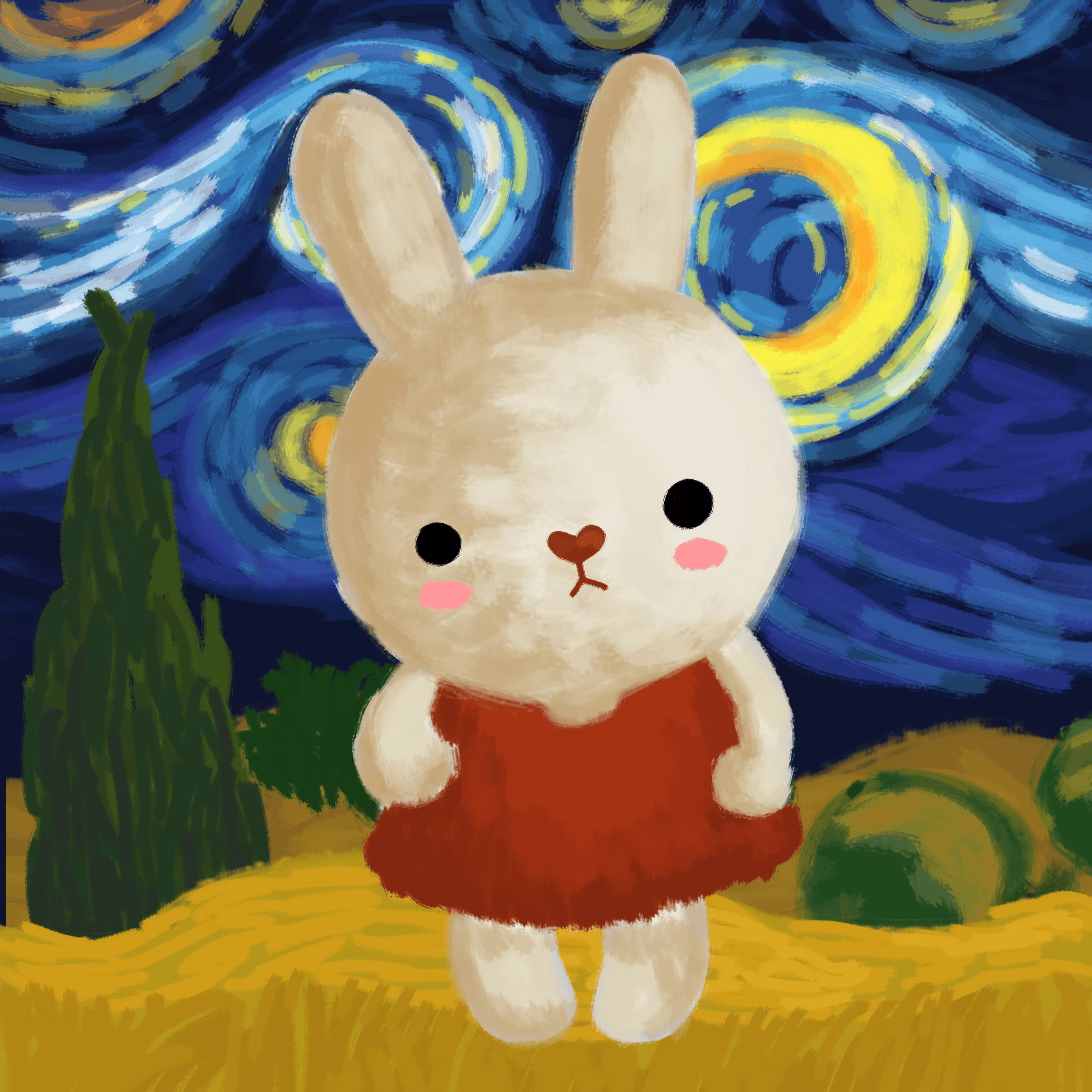 The moody bunny Vincent van Gogh