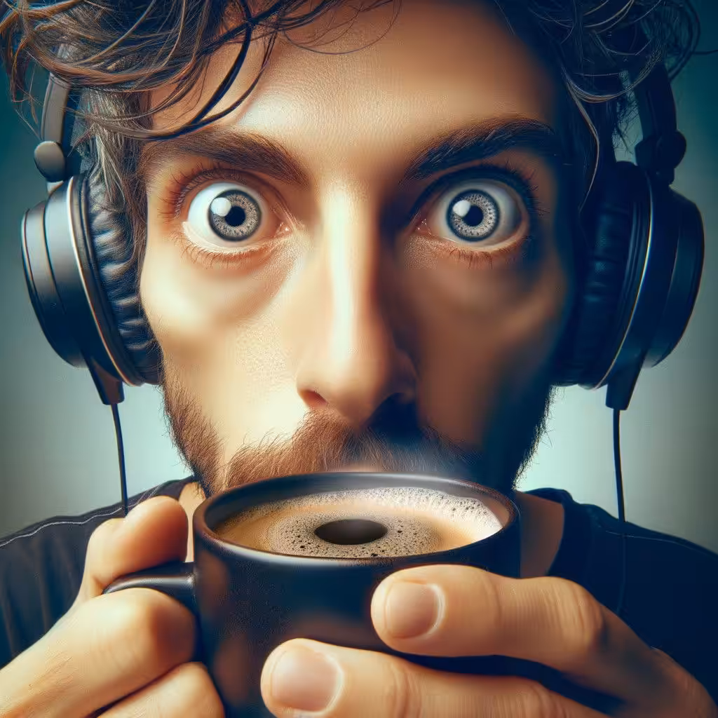 Eyes open, coffee, grinds and techno music #3