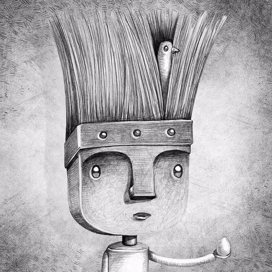 PAINTBRUSH HEAD grayscale