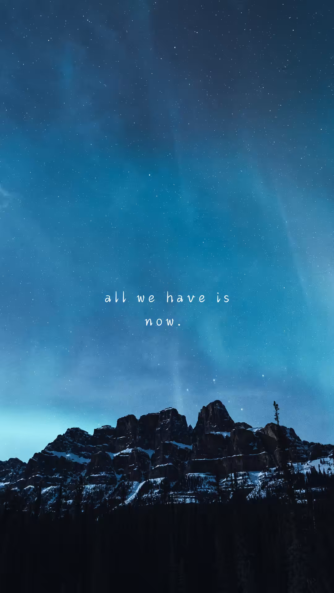 all we have is now.
