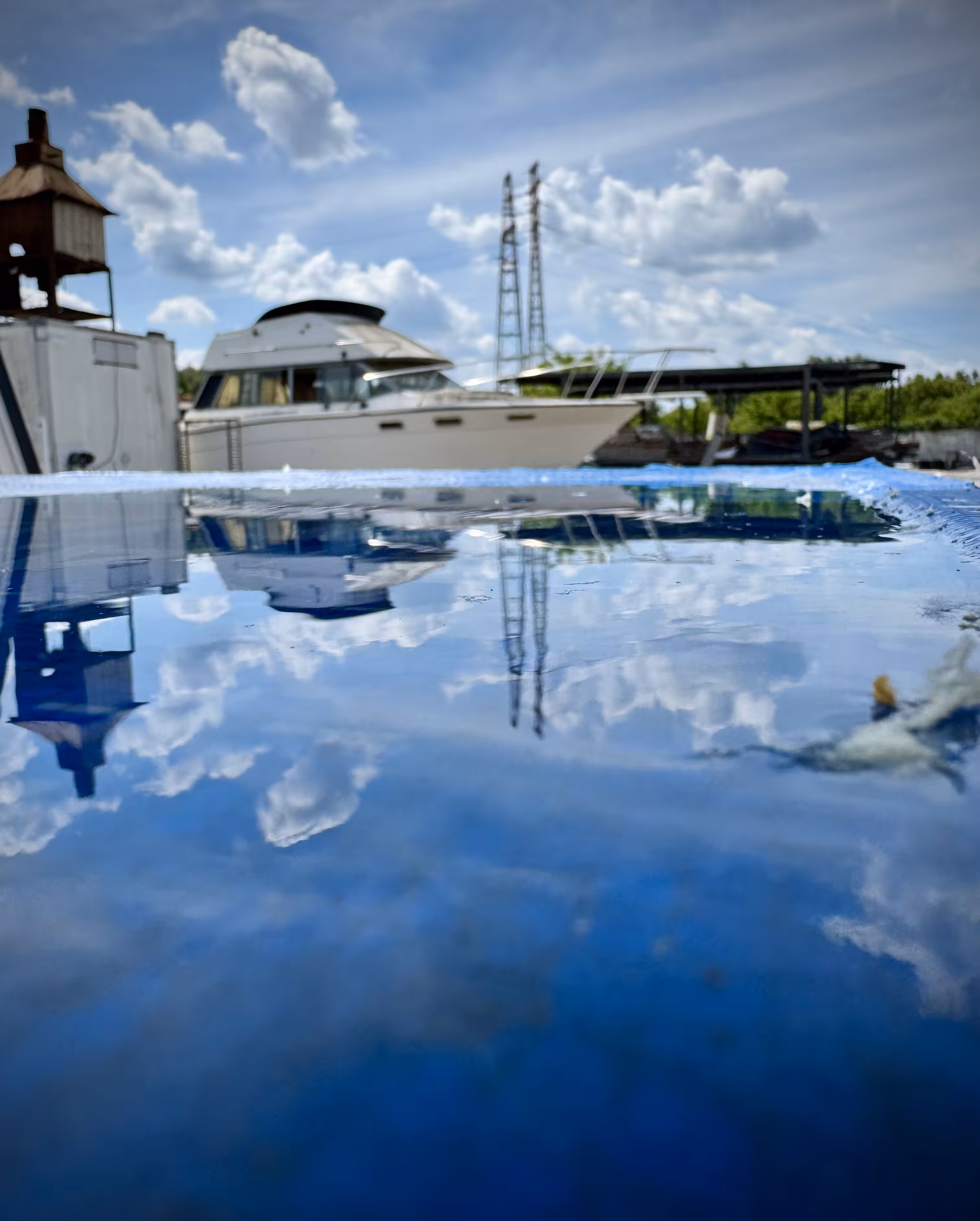 Across the water