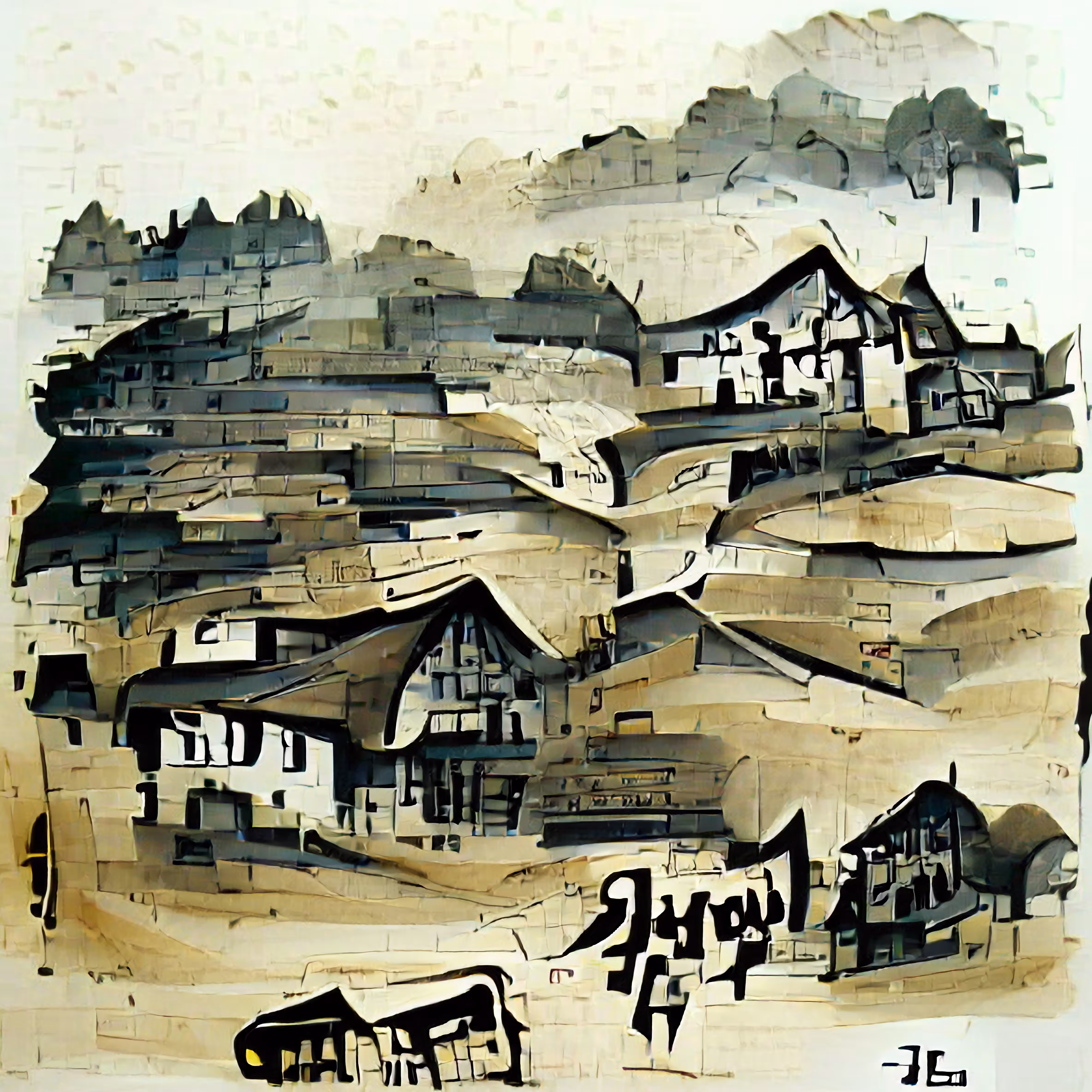 Winding Rural Village