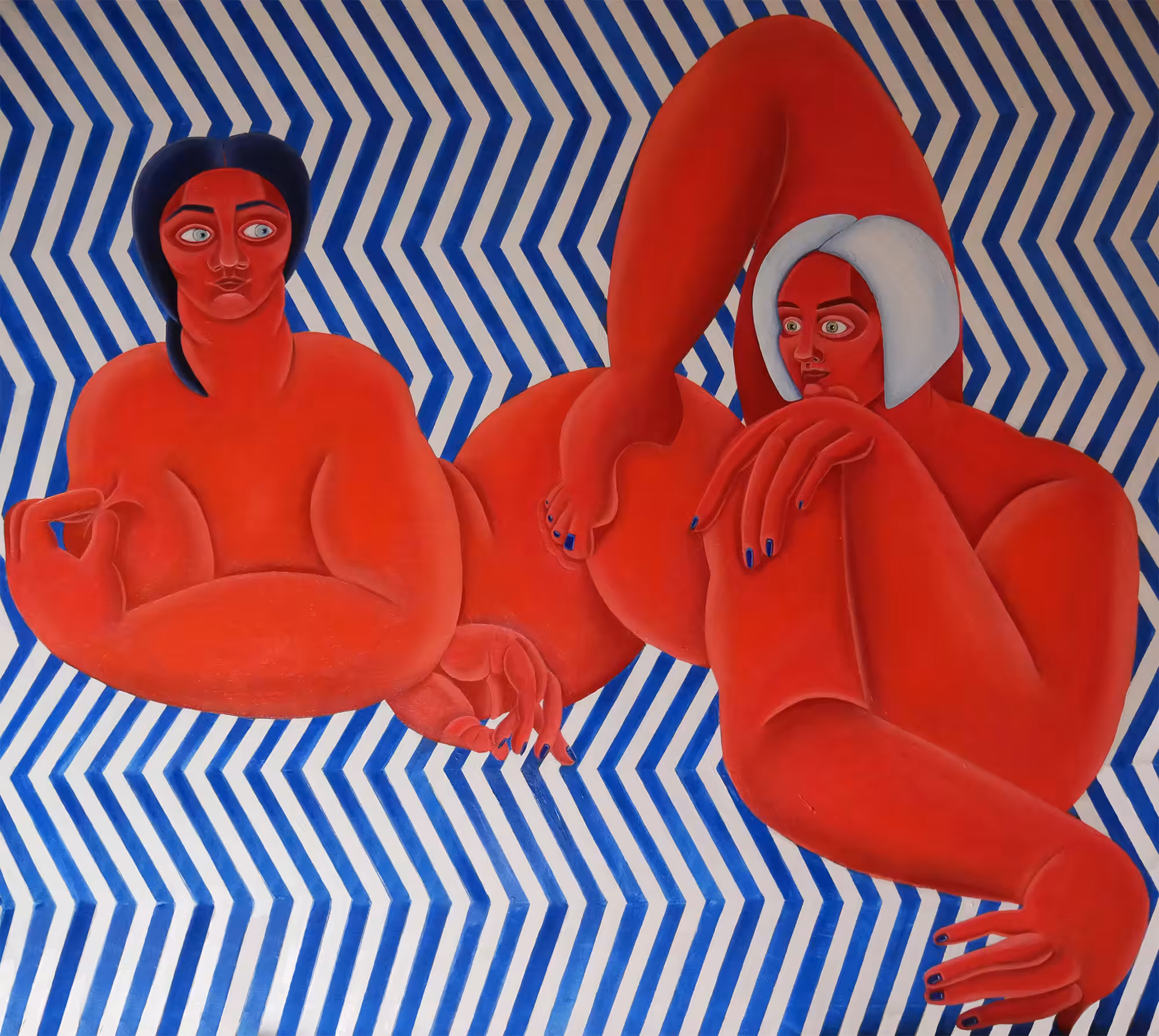 Tangled Red Figures