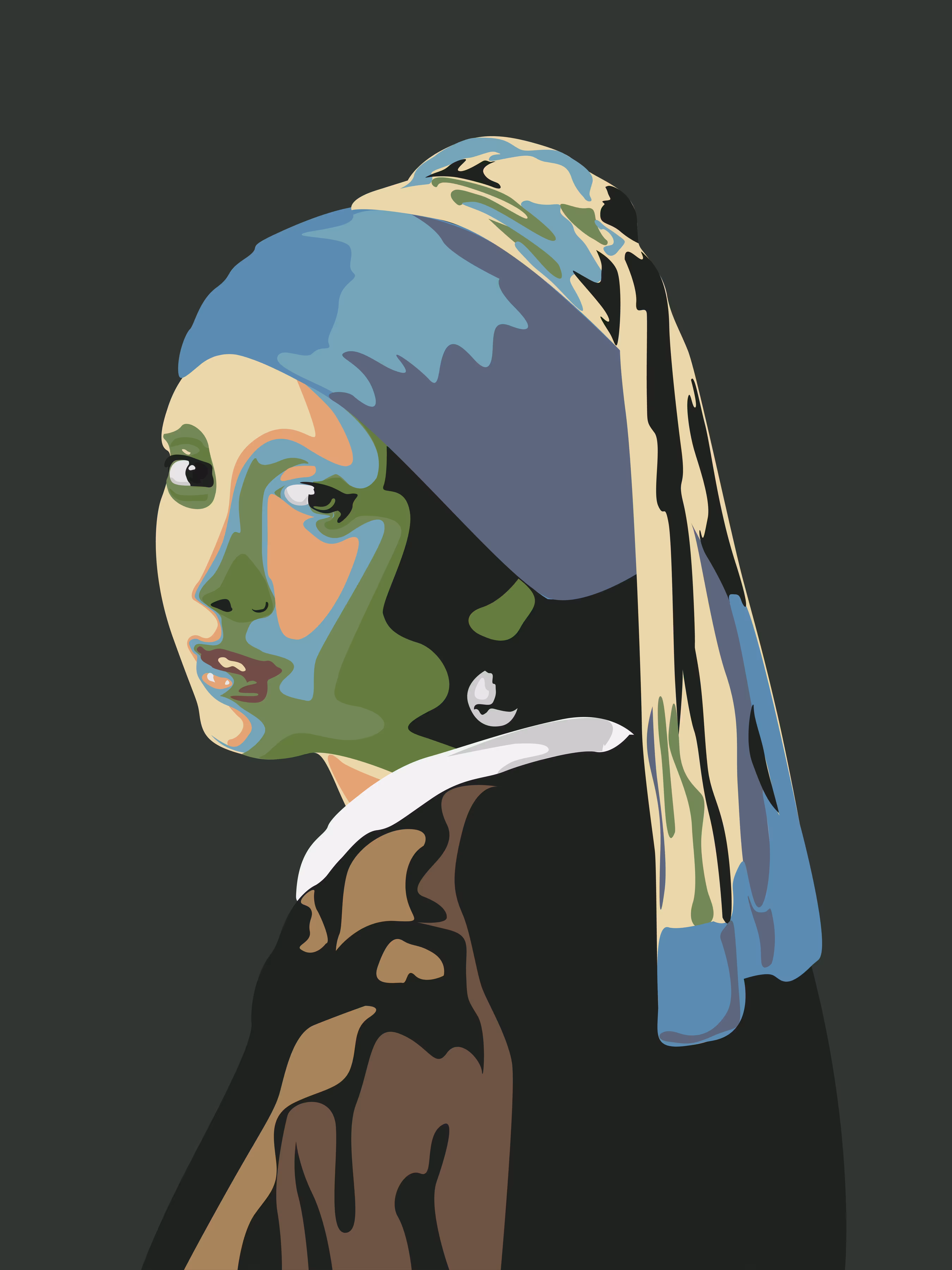 a girl with pearl earing