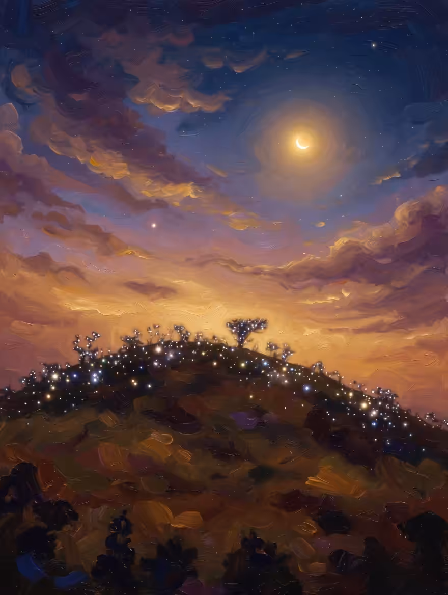 Fireflies Dancing on the Edge of Night