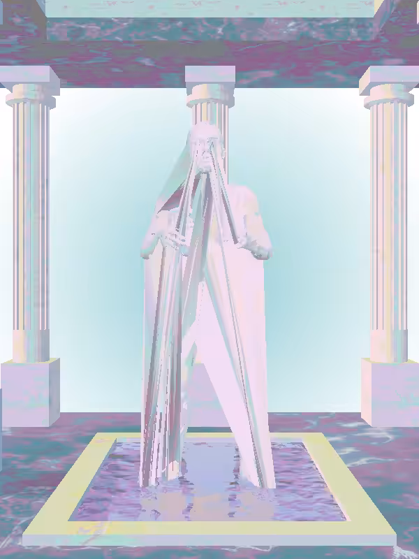 The Old Light Blue Woman #6218