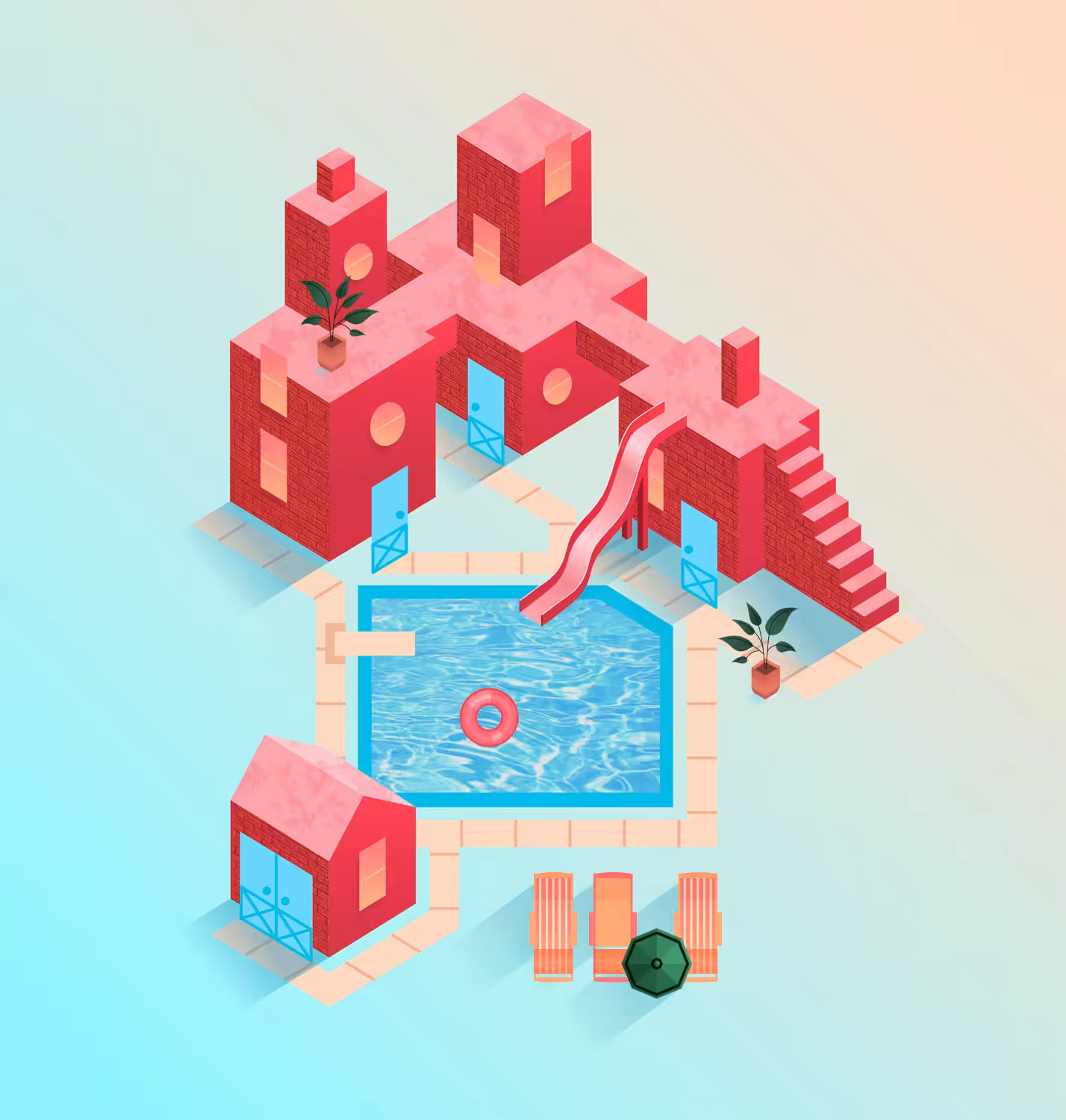 Blocky Pool Party