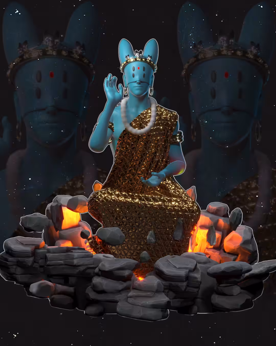 Paper buddha tribute
