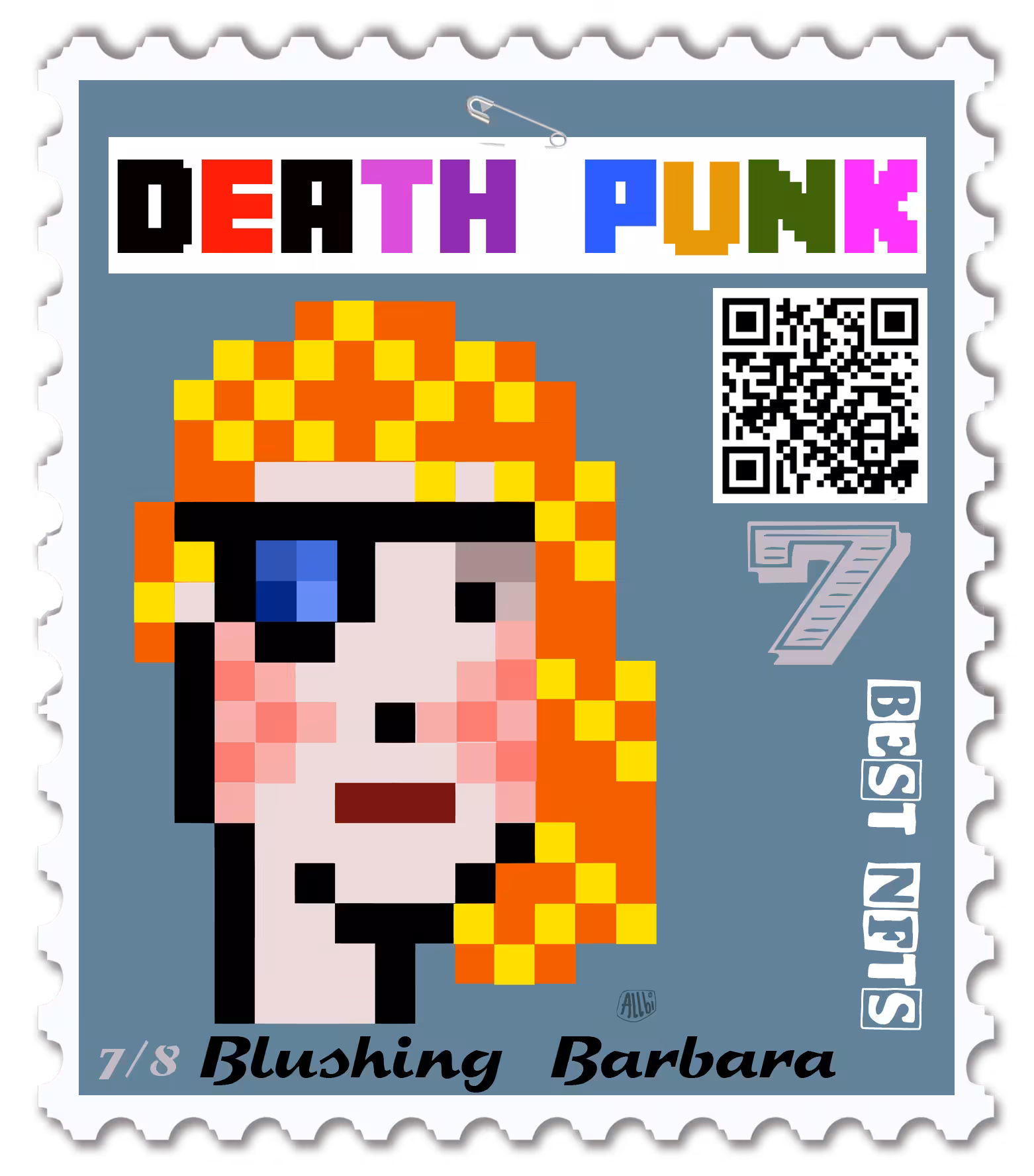 DEATH PUNK STAMP 7 - Blushing Barbara