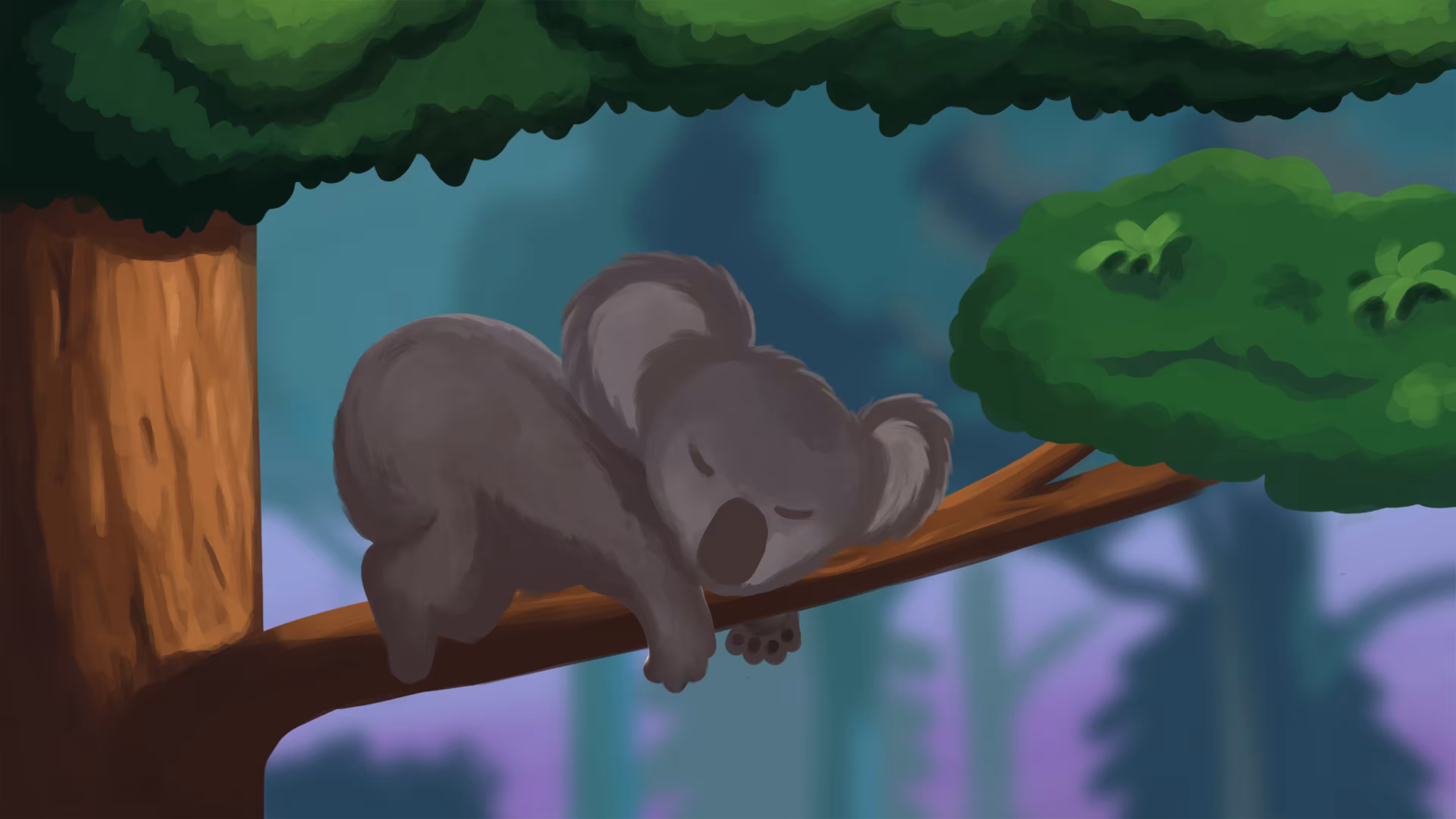 sleepy koala