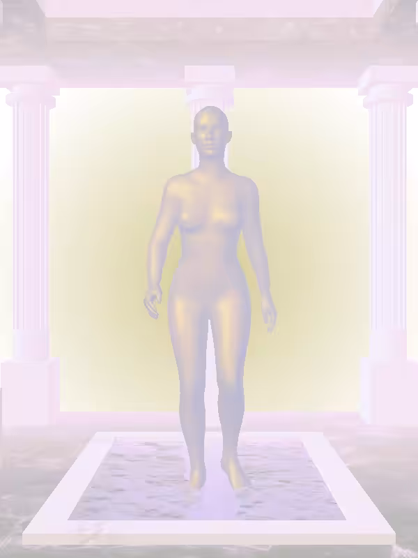 The Receding Sunlit Cobalt Woman #6965
