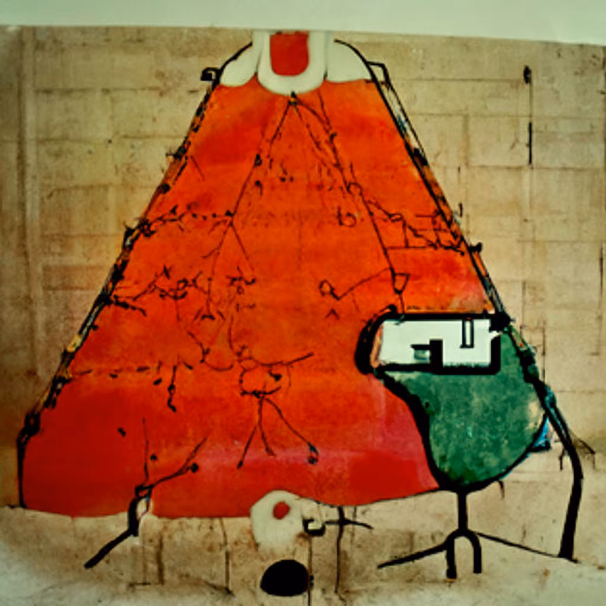 A decorated christmas tree illustration by Le Corbusier
