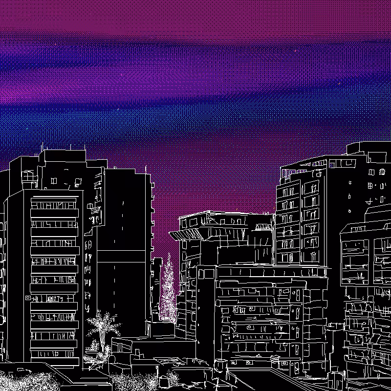 Observing the city through #16