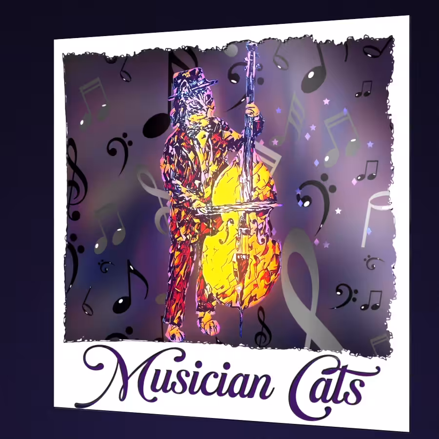 Musician Cats - Violoncellist