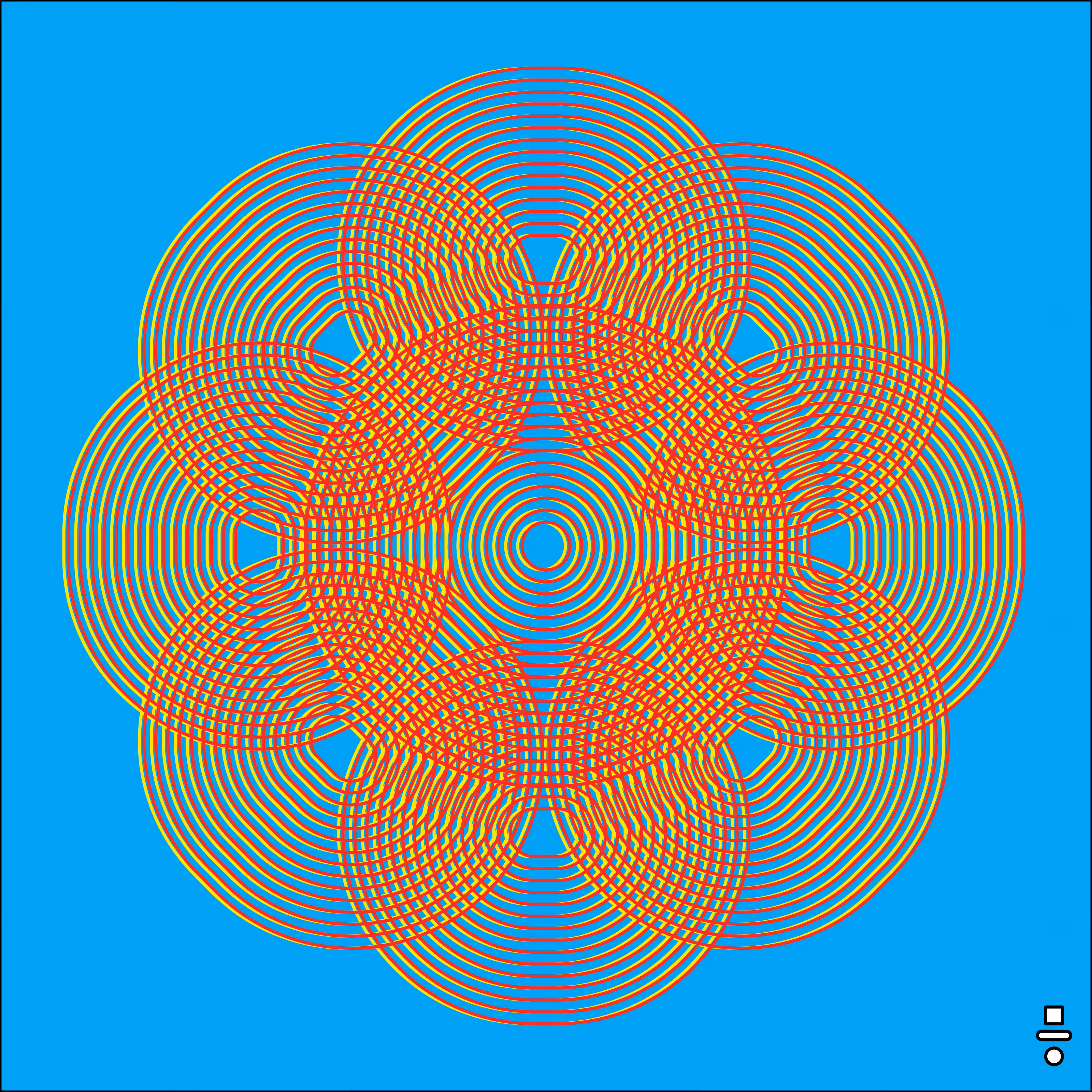June 6: Moire Petal Grid