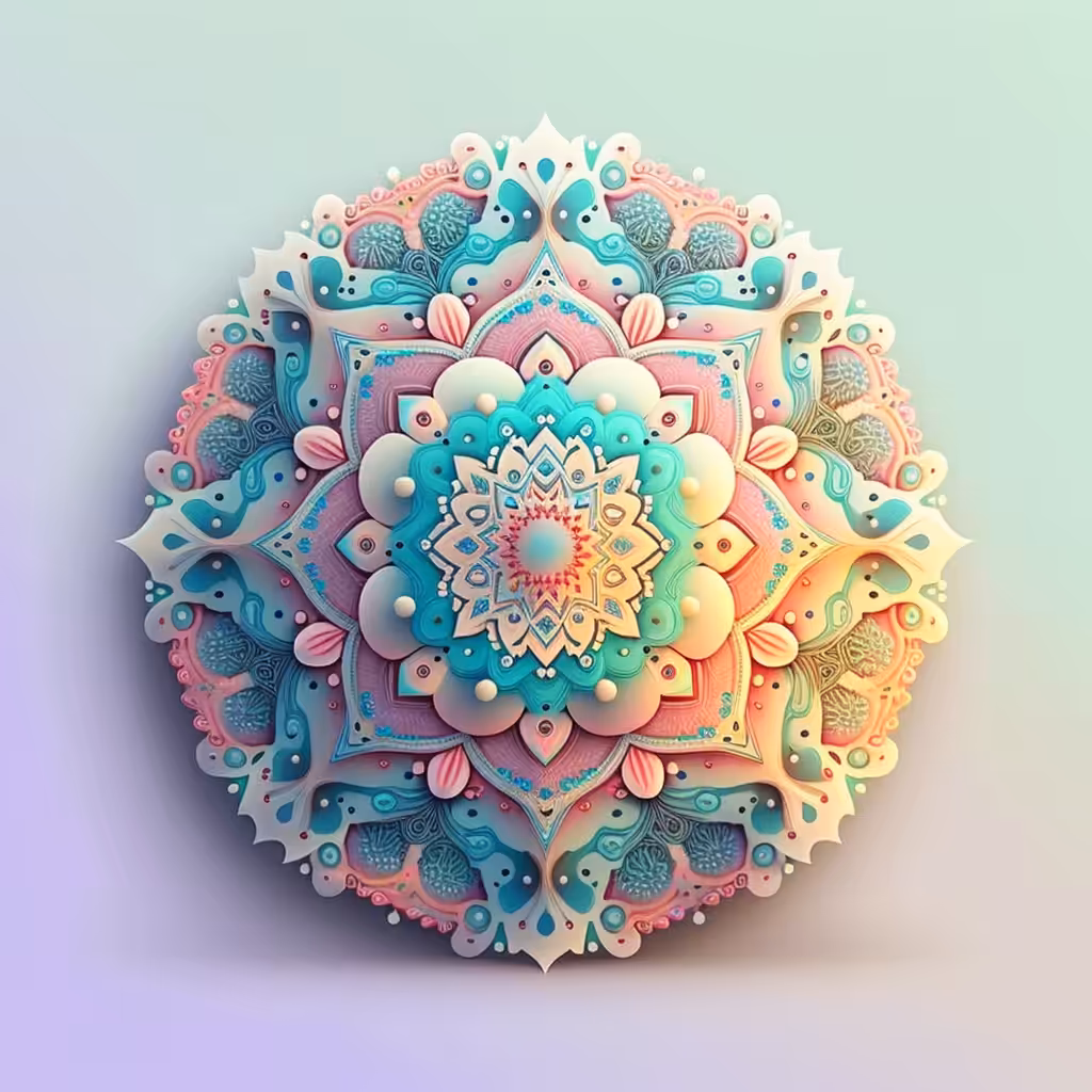 Doodle pastels mandala 2