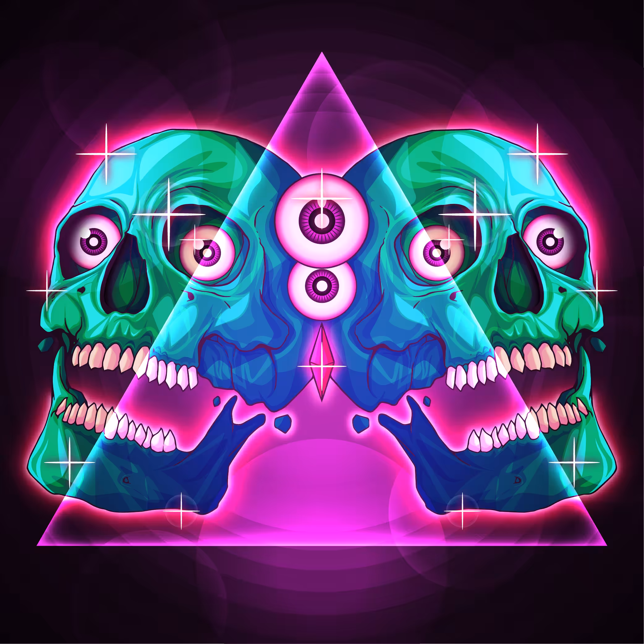 Neon Skull