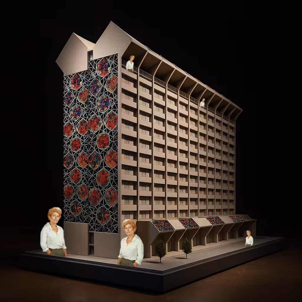 Monir Shahroudy Farmanfarmaian – Hotel Intercontinental Tehran, 1975