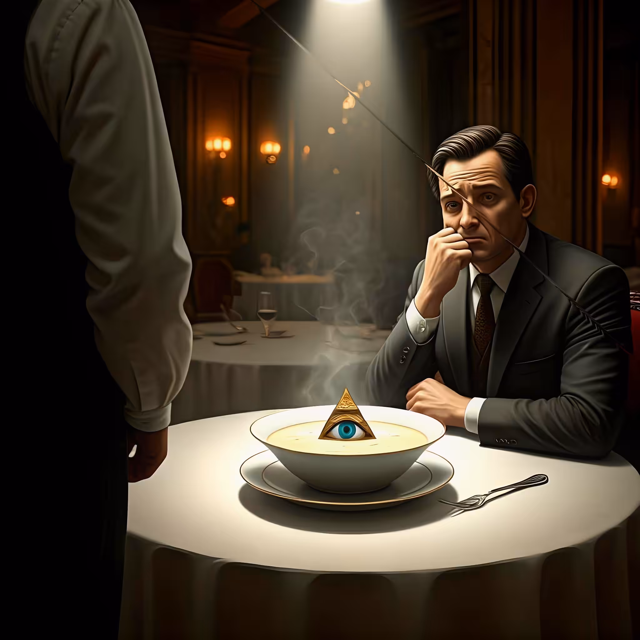 Waiter, there's an Illuminati in my soup. 