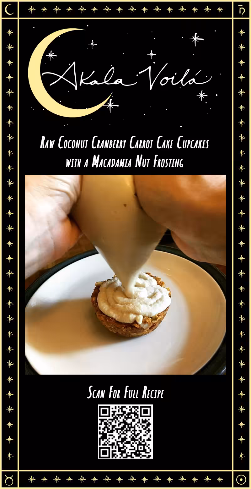 Raw Coconut Cranberry Carrot Cake Cupcakes w_ Macadamia Nut Frosting