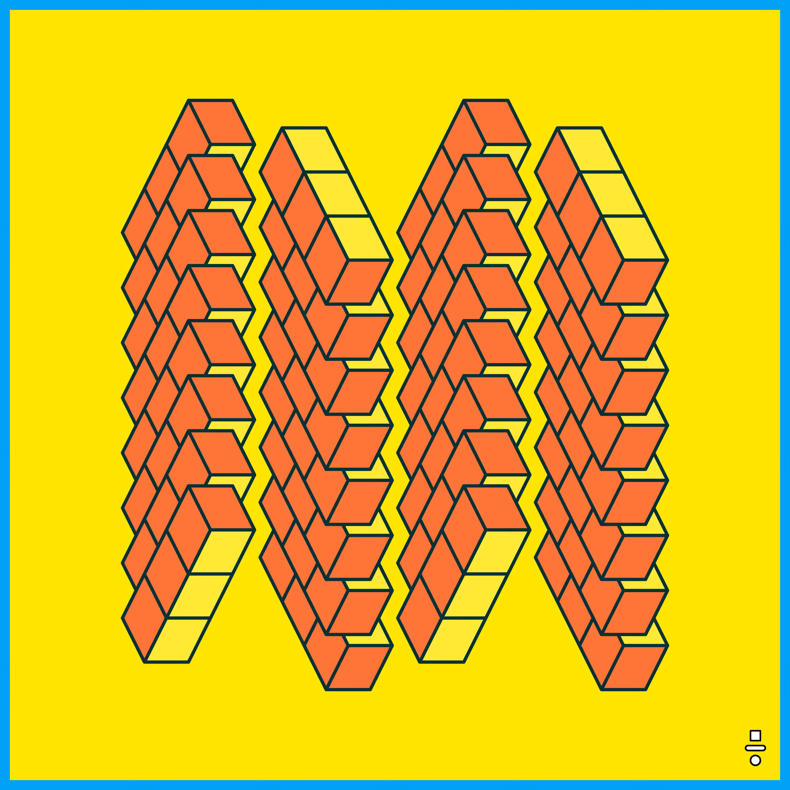 Hex Grid #8: Orange Shifting Rows