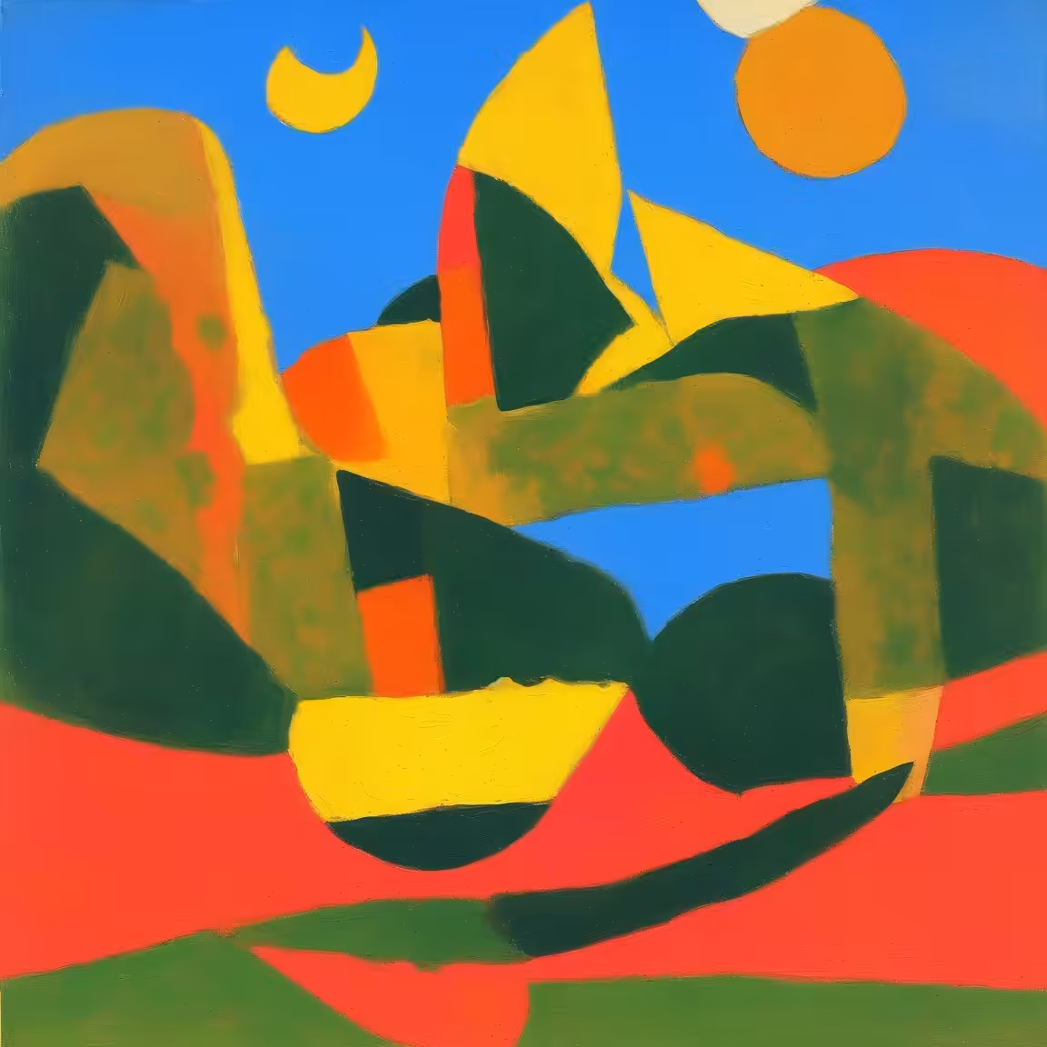 Elemental effortless study of semi-abstract natural landscapes #27