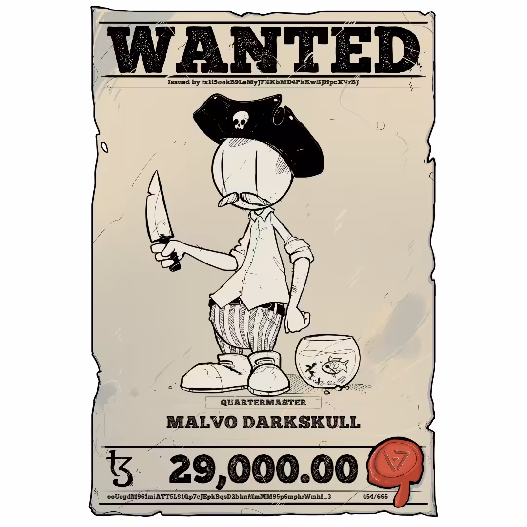 MALVO DARKSKULL | TEZOS PIRATE 454/666
