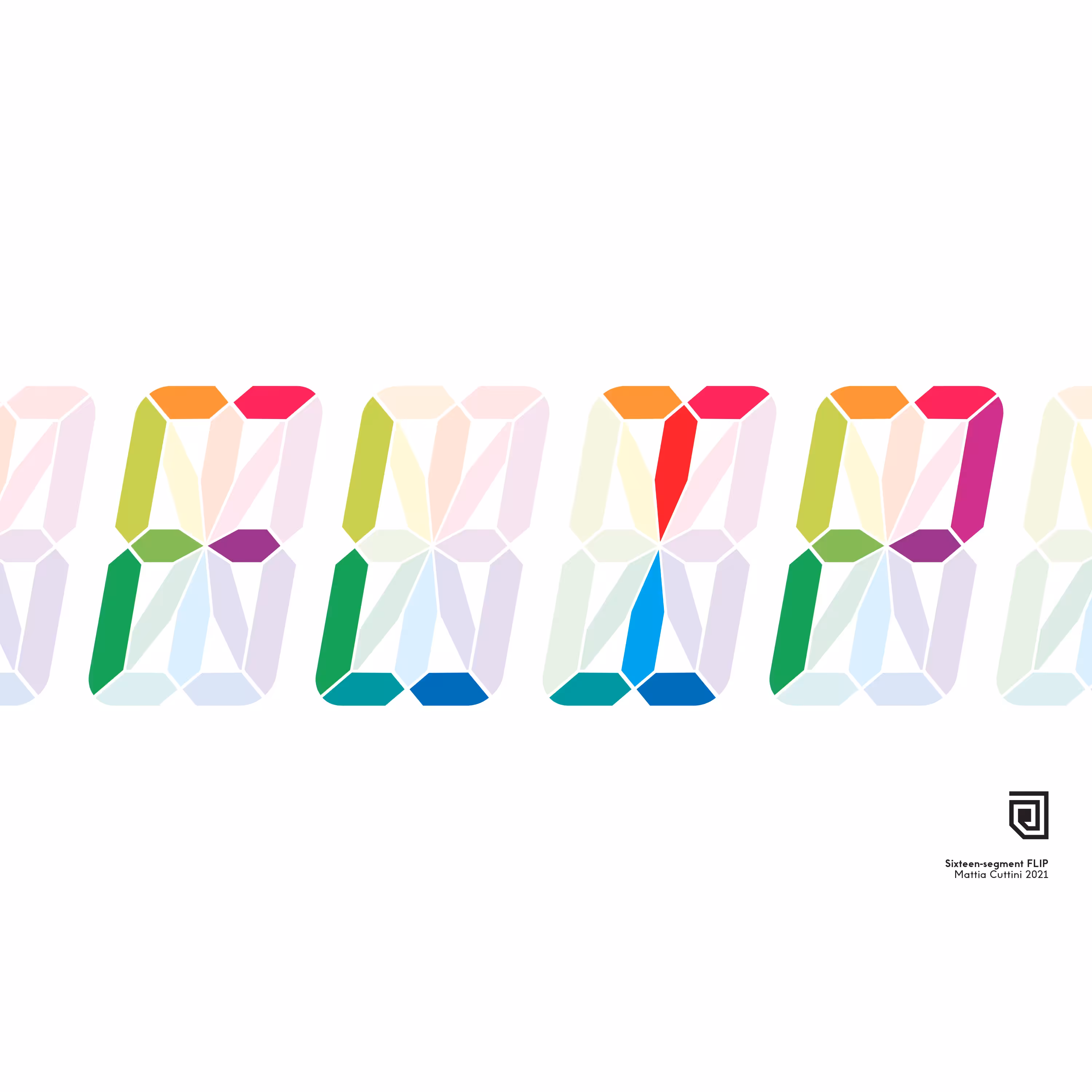 Sixteen-segment Flip